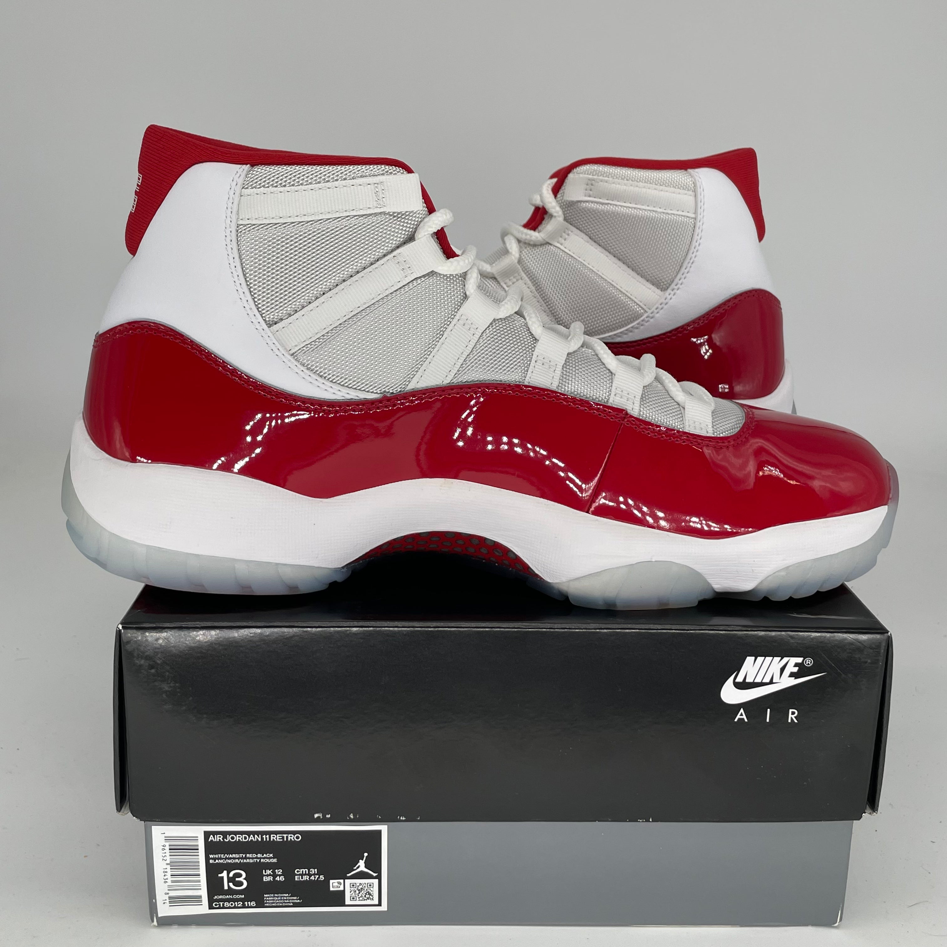 AIR JORDAN 11 Retro 'Cherry' Basketball Shoes Men's Size 13 - CT8012-116 | Official Release, High-Top Sneakers for Basketball & Streetwear Fashion