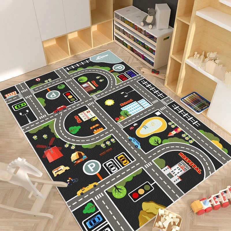Grace SafePlay Fun & Learn Spillproof Nursery Rug - Non-Slip Waterproof Play Mat for Babies & Toddlers - Perfect for Daycare, Playroom & Nursery Floor Protection