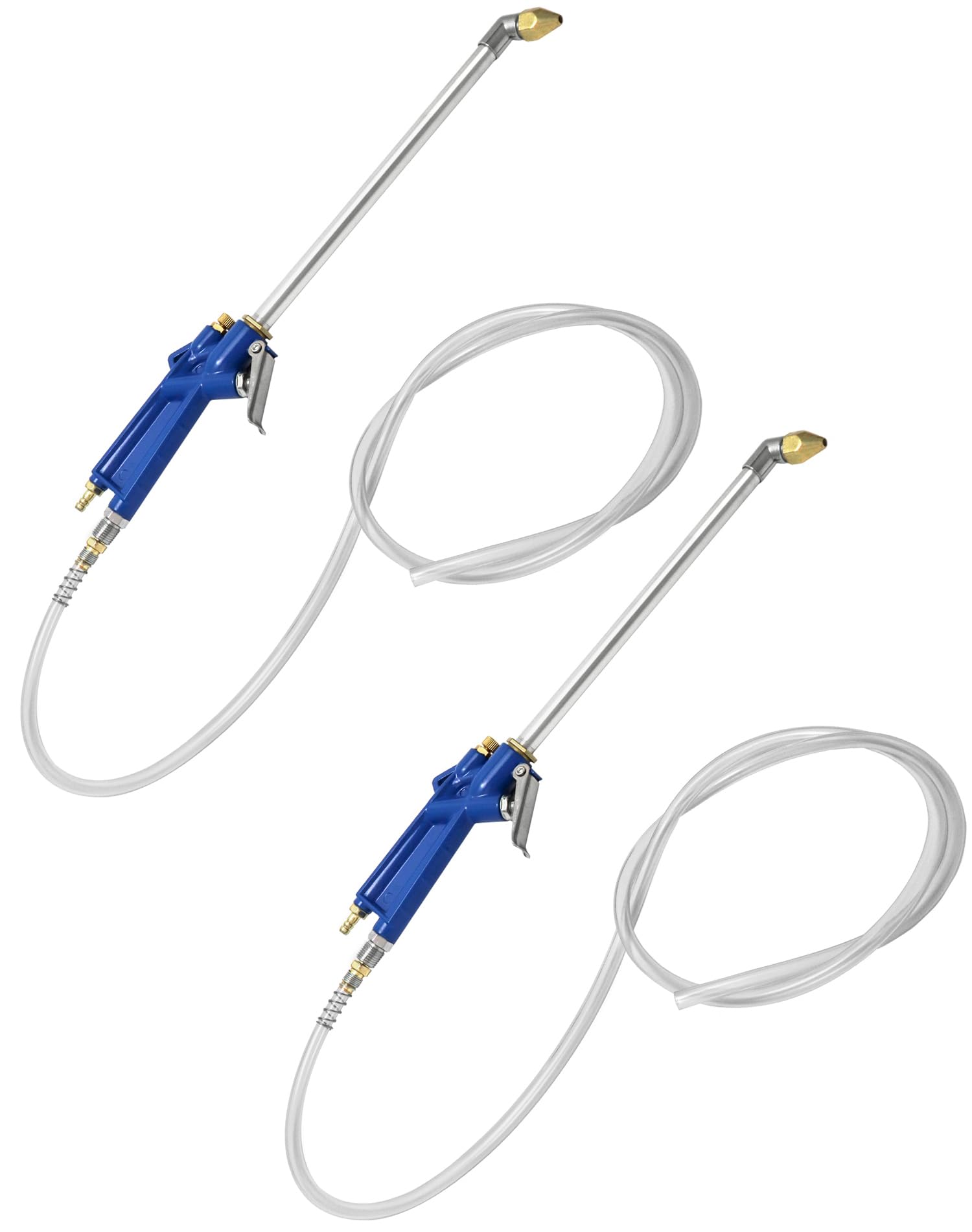 QWORK 2-Piece Air Blow Gun Kit with 4FT Hose - Pneumatic Engine Cleaning Tool & Degreaser Sprayer for Automotive, Machinery & Workshop Maintenance