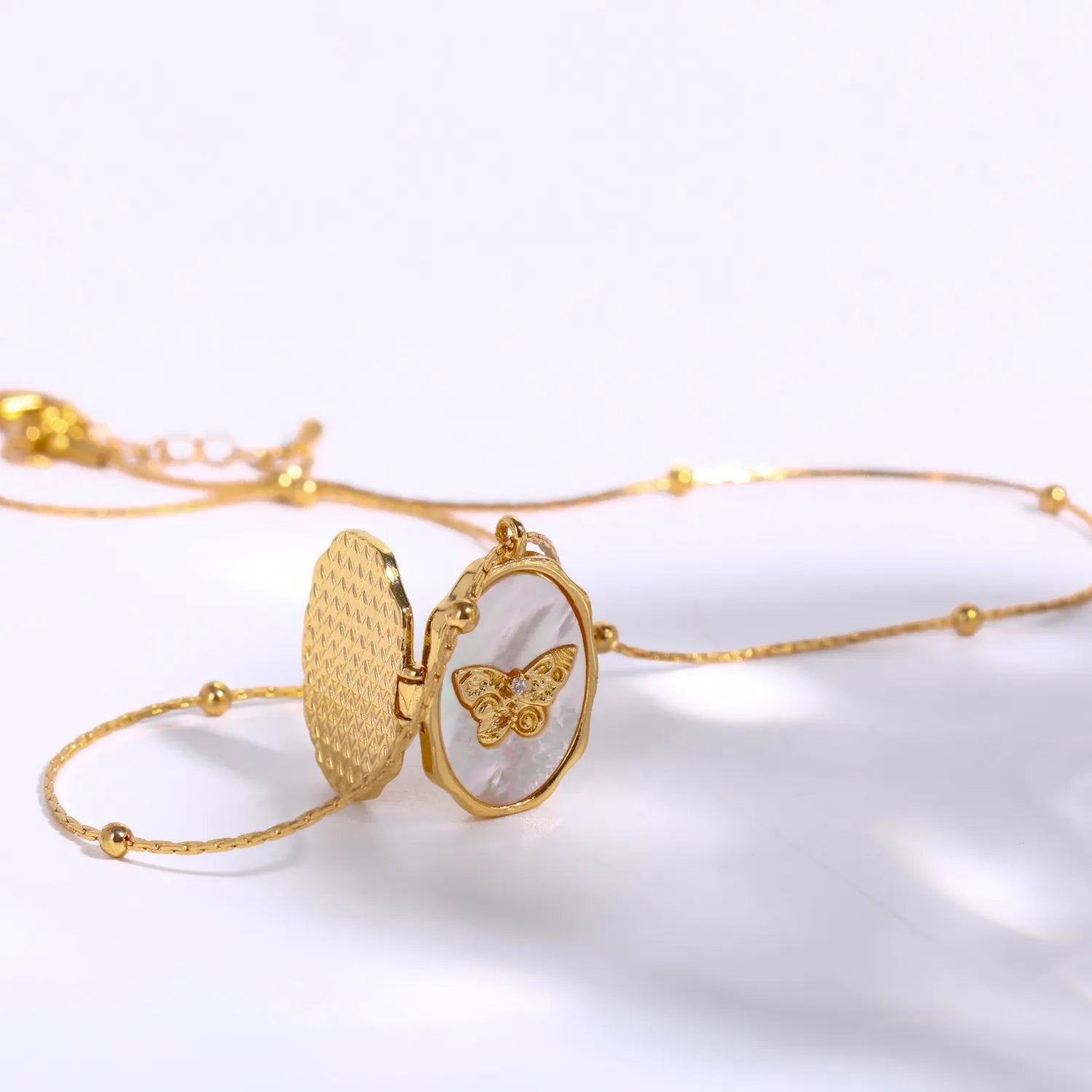 Butterfly Bliss Necklace Locket - Elegant Silver Butterfly Pendant with Heart Charm | Perfect for Valentine's Day Gifts, Anniversary Presents & Everyday Jewelry