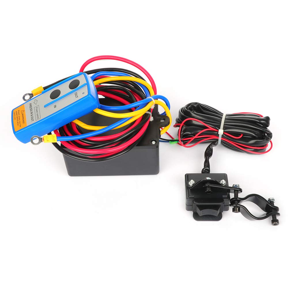 12V 4000LBS Electric Winch with Steel Cable & Wireless Remote - Heavy Duty Towing Winch for Off-Road Vehicles, Trailers, Trucks & Recovery - Perfect for ATV, Jeep, SUV & Boat Towing