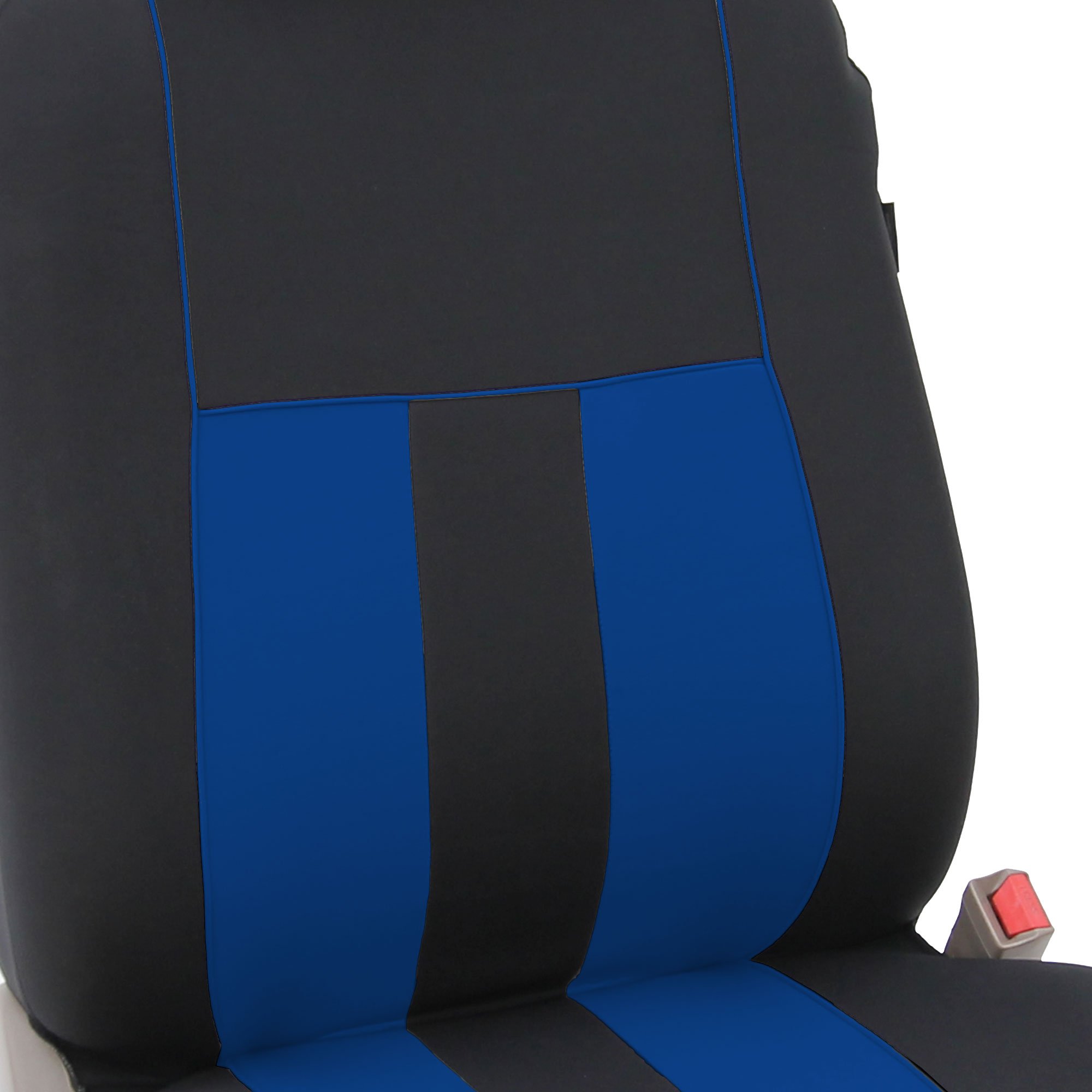 FH Group 7-Seater Car Seat Covers - 3-Row Stripe Design, Universal Fit for Cars, Trucks & SUVs (Blue/Black) | Airbag Compatible & Split Bench | Perfect for Family Road Trips & Daily Commutes
