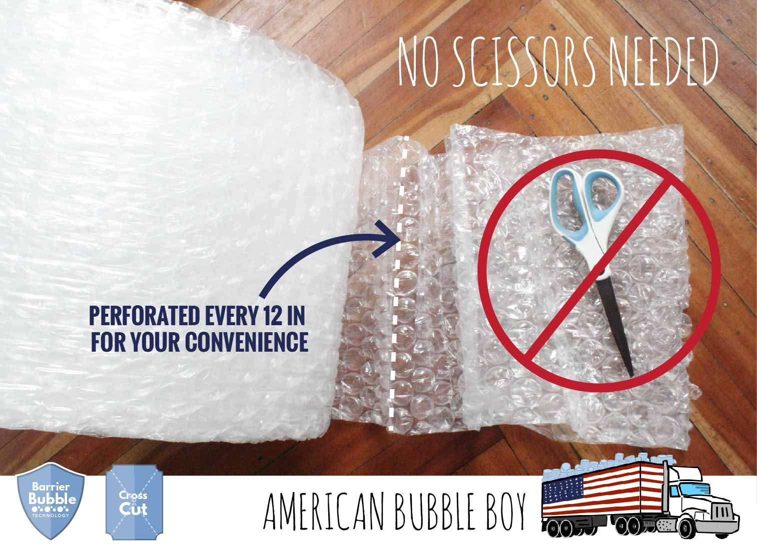 American Bubble Boy Medium Bubble Wrap - 360 Sq Ft Protective Packaging for Shipping, Moving & Storage | Durable Cushioning Material for Fragile Items