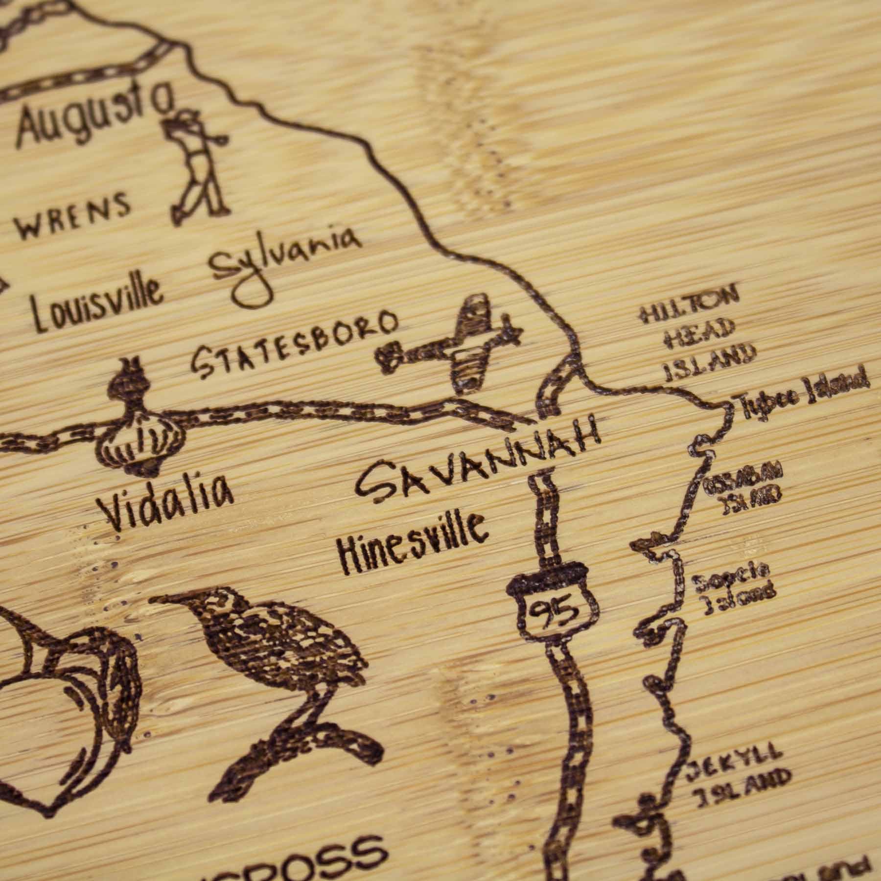 Premium Georgia Wood Cutting Board - 11