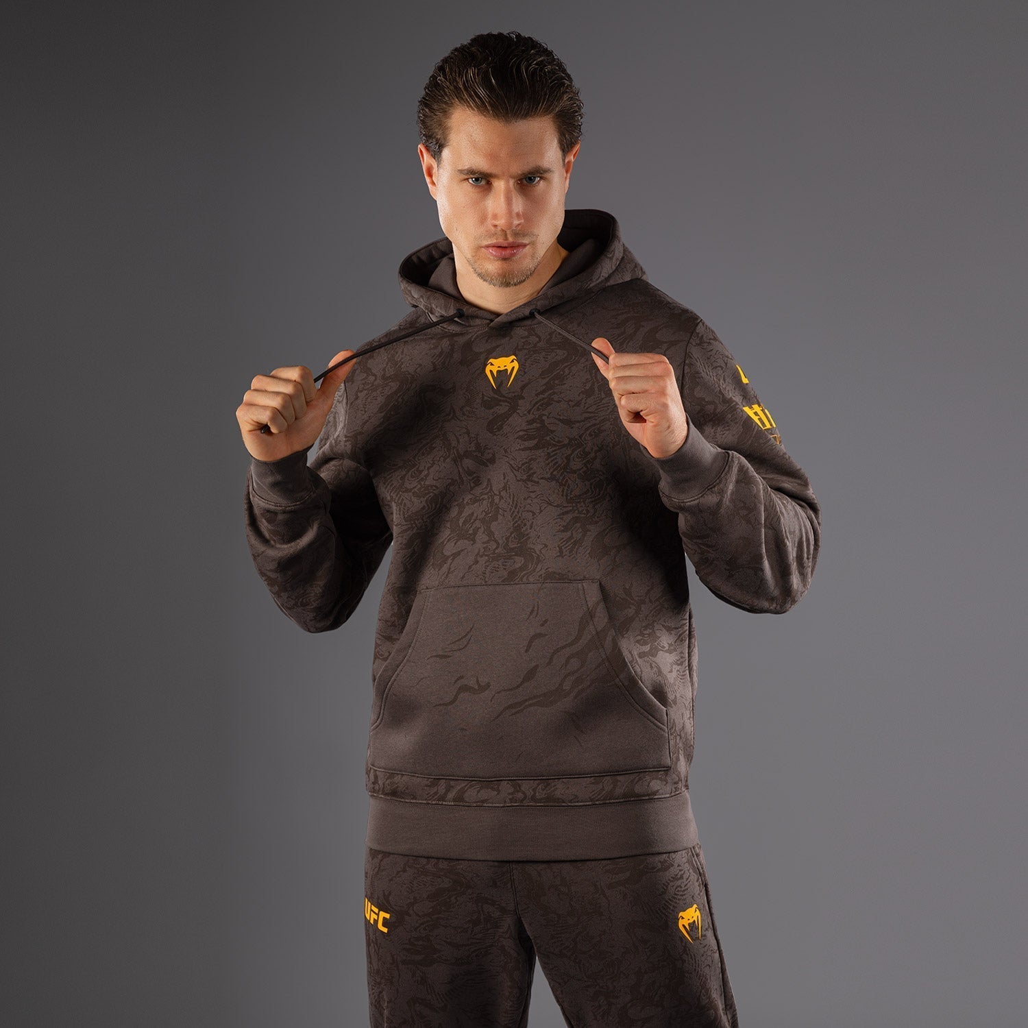Venum UFC Fusion Fight Week Men's Pullover Hoodie - Earthen Brown | MMA Training & Casual Wear