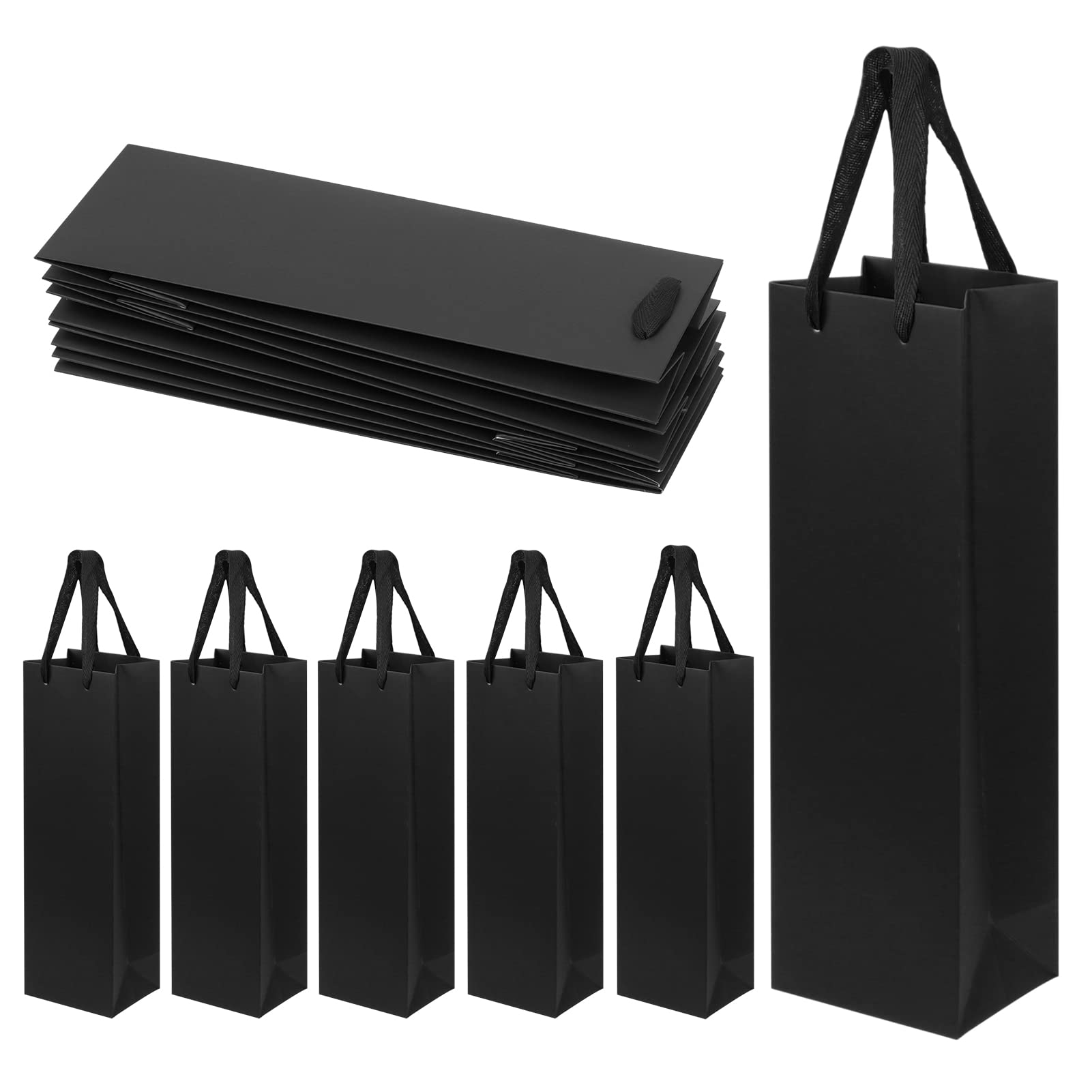 Premium 6-Pack Reusable Wine Gift Bags with Handles - Durable Skycase Wine Bottle Carriers for Christmas, Wedding, Birthday Party Favors & Housewarming Gifts - Perfect for Gifting, Celebrations & Special Occasions
