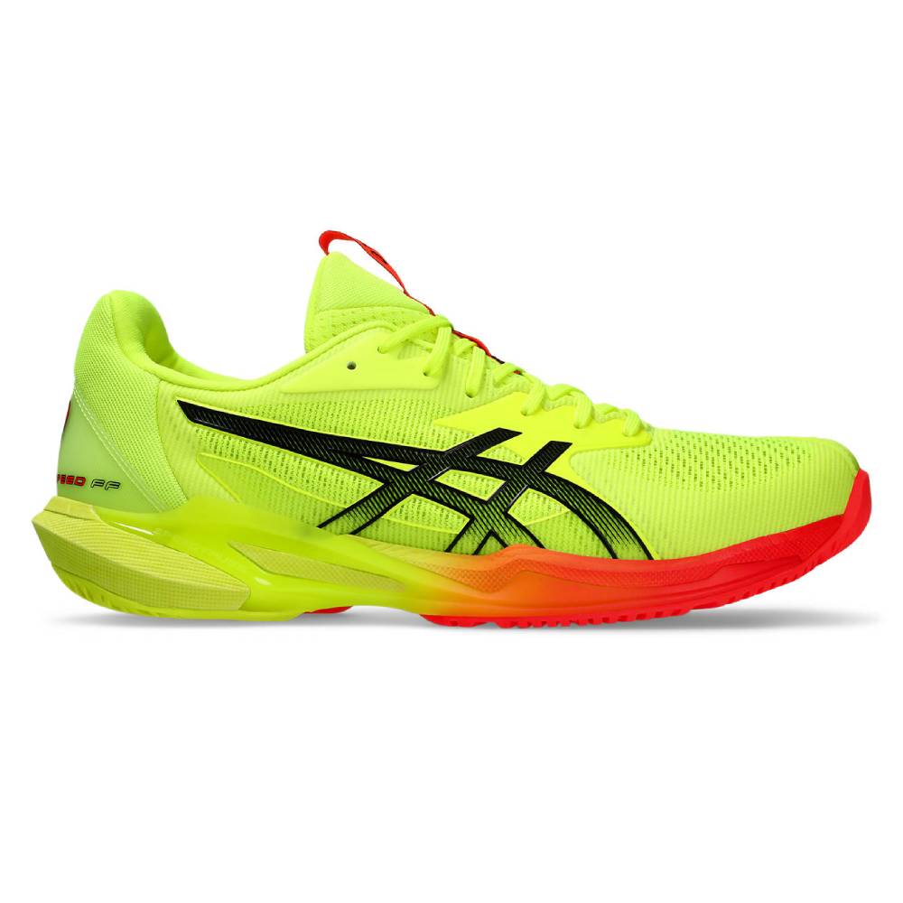 ASICS Solution Speed FF 3 Paris Edition Men's Tennis Shoes - Lightweight Performance Court Shoes for Competitive Play (Safety Yellow/Black) | Ideal for Hard Court Matches & Training Sessions