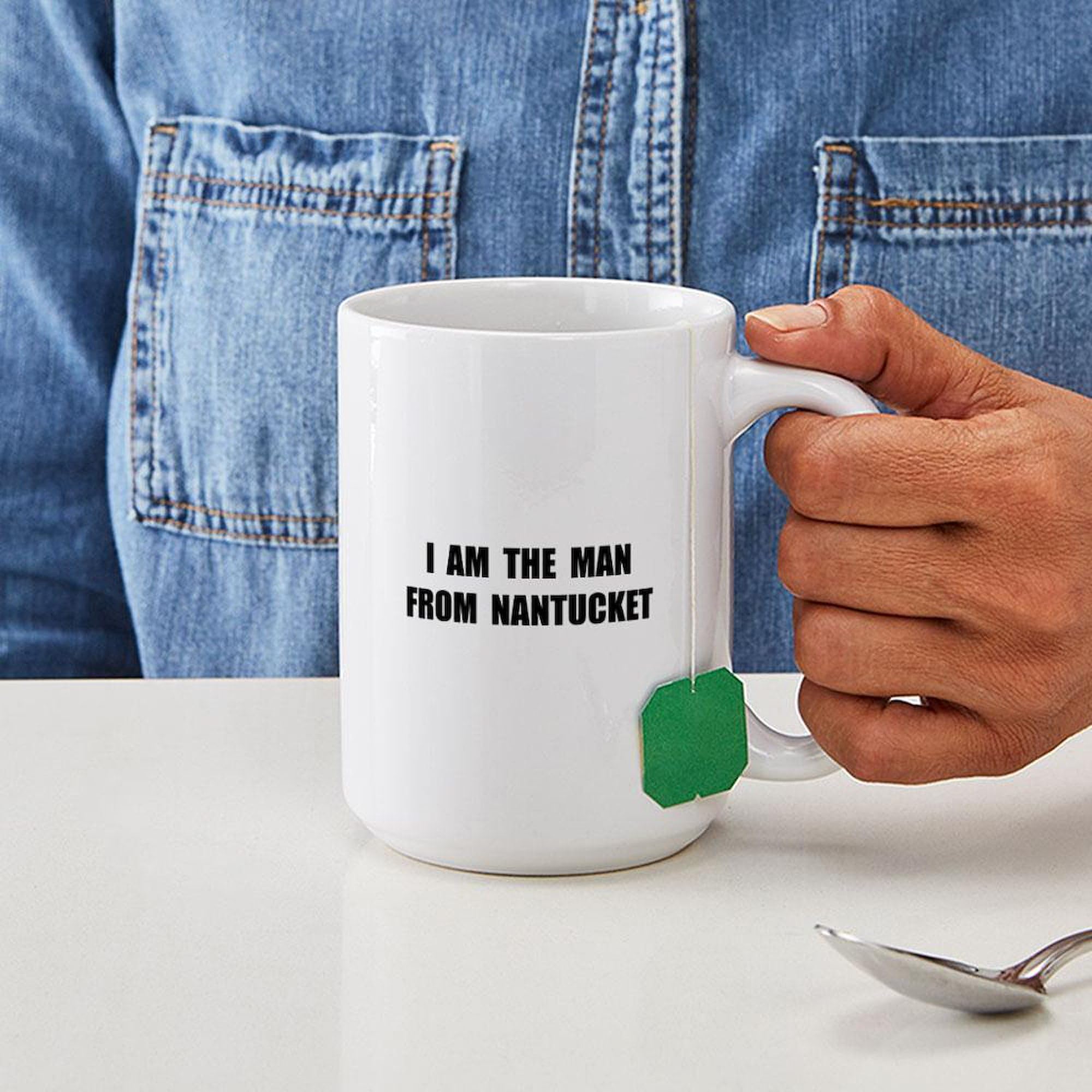 Nantucket Ceramic Coffee Mug 15 oz (444 ml) - Durable & Stylish Coffee Cup for Men - Perfect for Home, Office, or Gifts