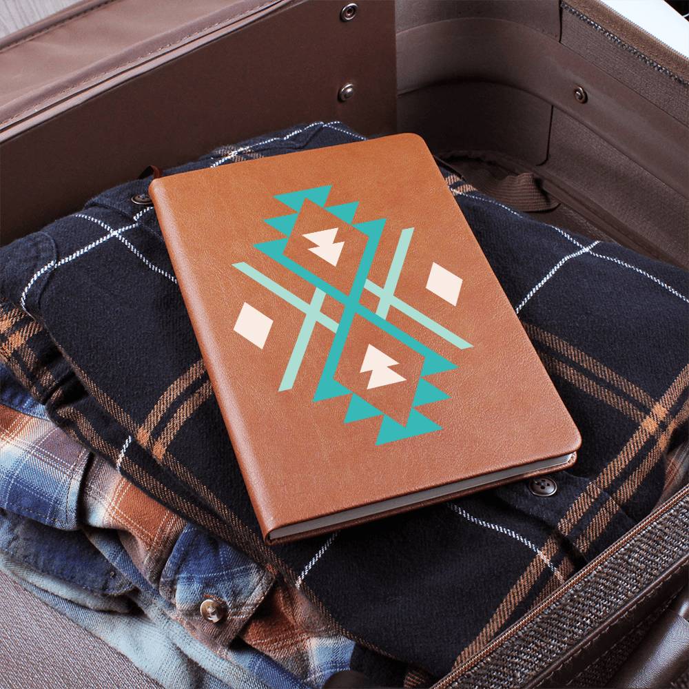 Southwestern Vegan Leather Journal - Handmade Writing Notebook for Writers & Travelers - Perfect for Creative Writing, Travel Diaries & Gift Giving