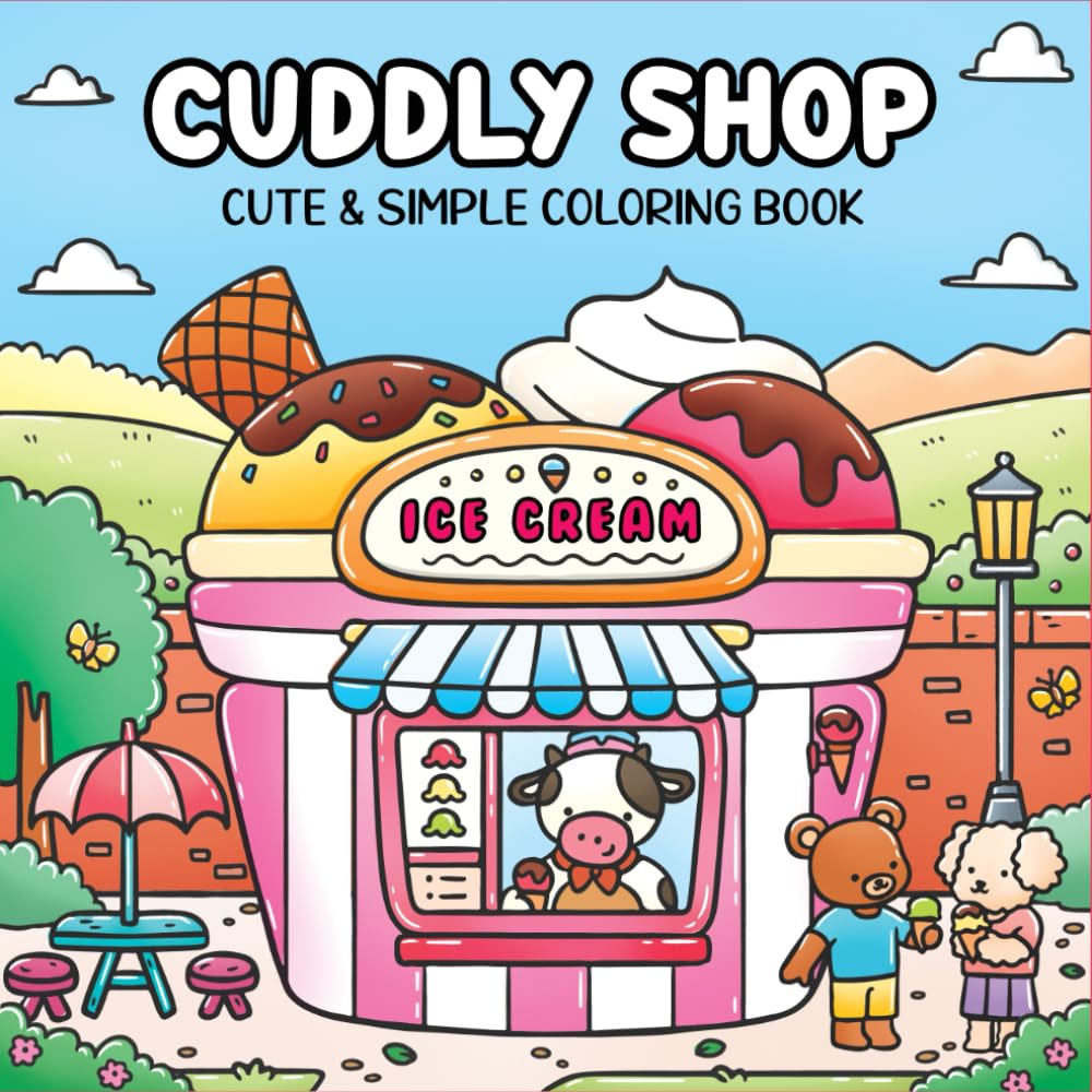 Relaxing Animal Coloring Book for Adults & Teens - Cute Daily Life Scenes | Stress Relief, Mindfulness & Creative Art Therapy Activity