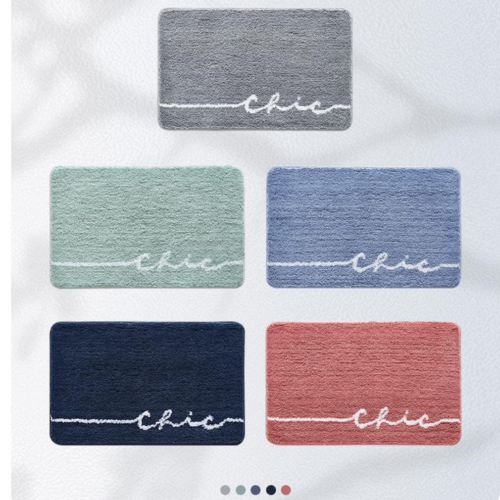 Non-Slip Soft Shaggy Bath Rug - Absorbent Machine Washable Bathroom Mat for Indoor/Outdoor Use, 16