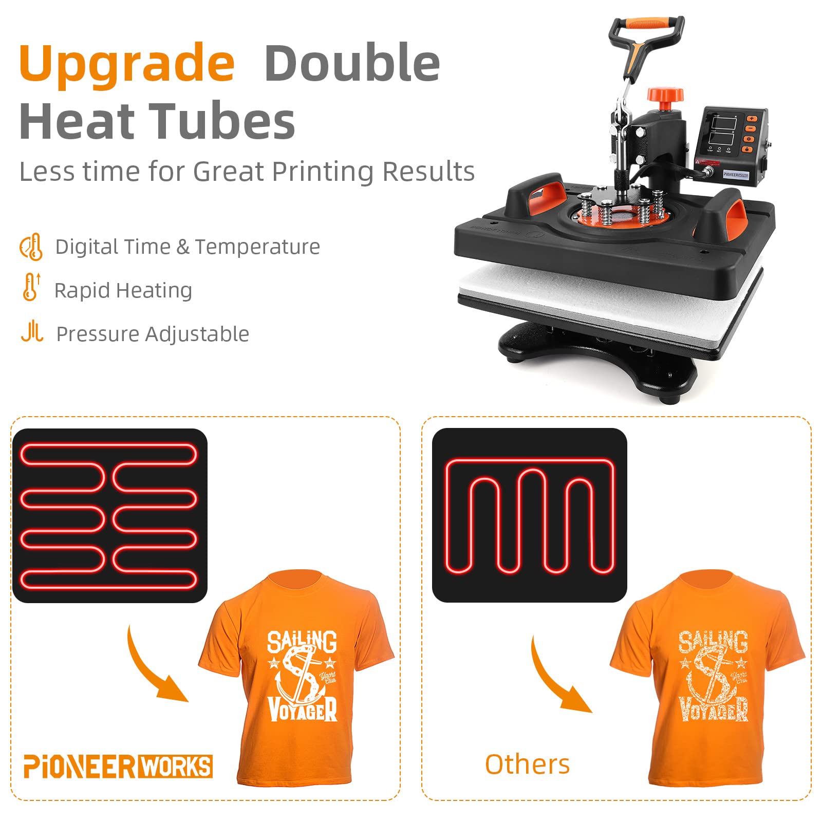 6 in 1 Heat Press Machine with 360° Rotation - 12