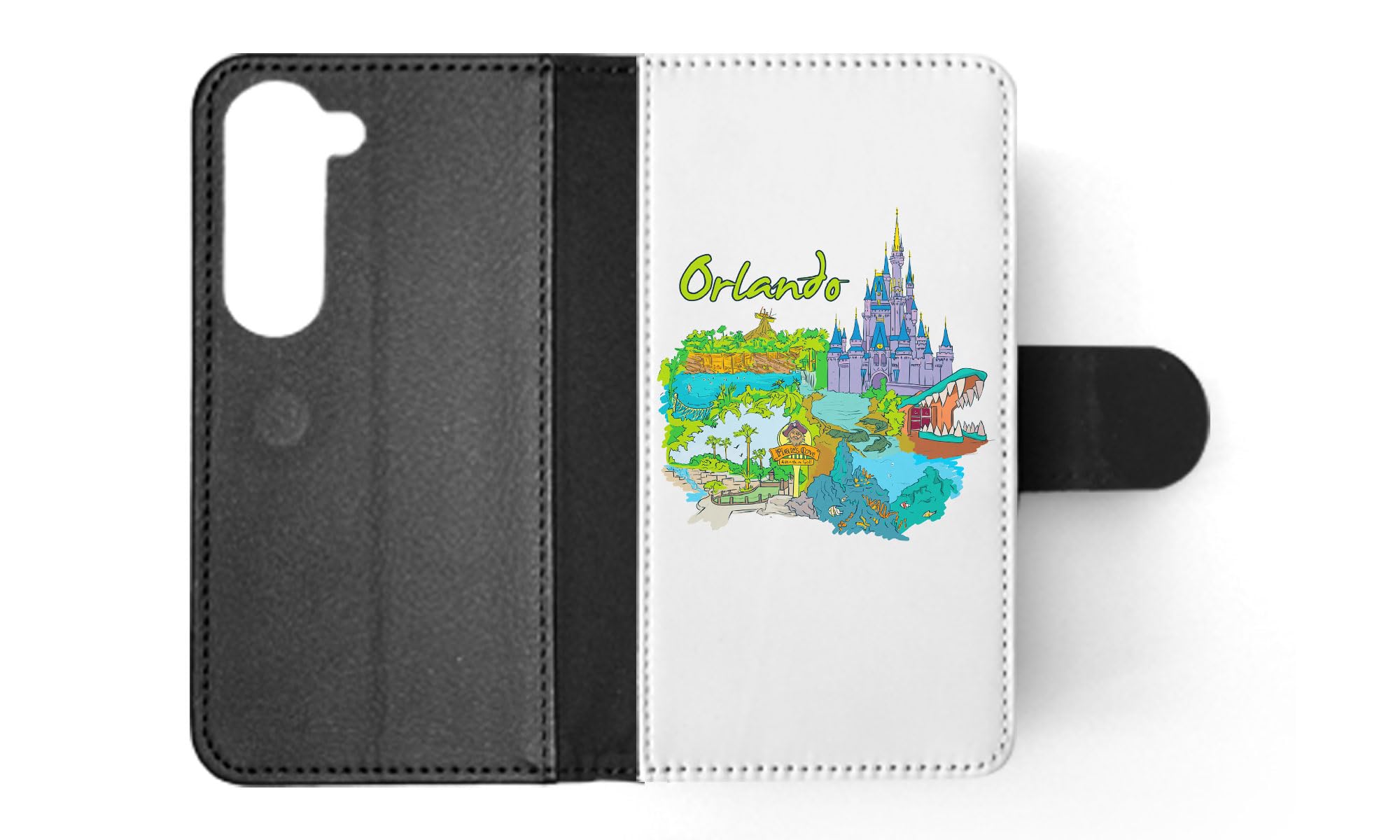 Foxercases Orlando USA FLIP Wallet Phone Case for Samsung Galaxy S23 Ultra/Plus - Slim Protective Cover with Card Slots & Kickstand | Perfect for Travel, Shopping & Daily Use