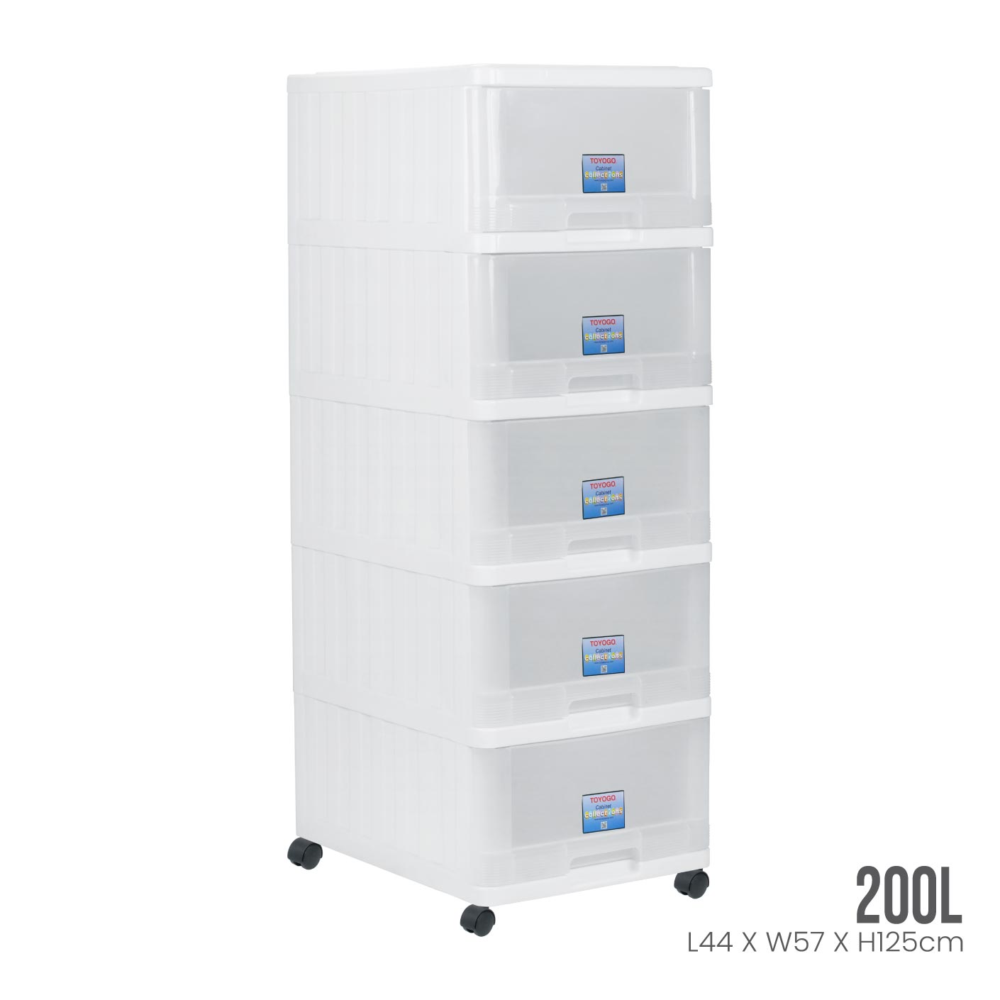 5-Tier Menton Rolling Drawer Organizer with Wheels (709 5) - Perfect for Bedroom, Closet, Bathroom & Office Storage Organization