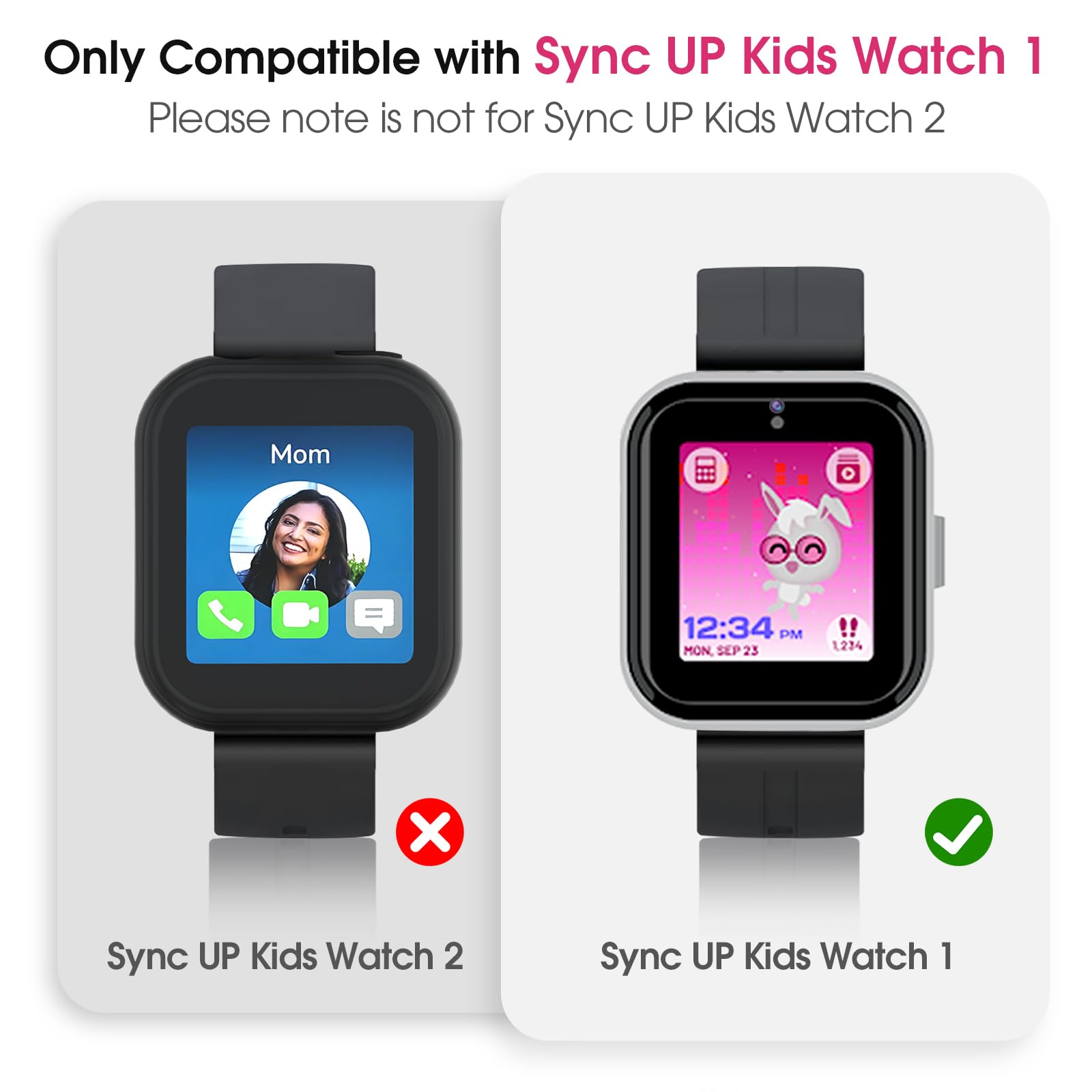 Compatible with T-Mobile SyncUP Kids Watch Charger Stand Dock - 3.3ft Charging Cable Included (Black) | Perfect for Home, School & Travel Use