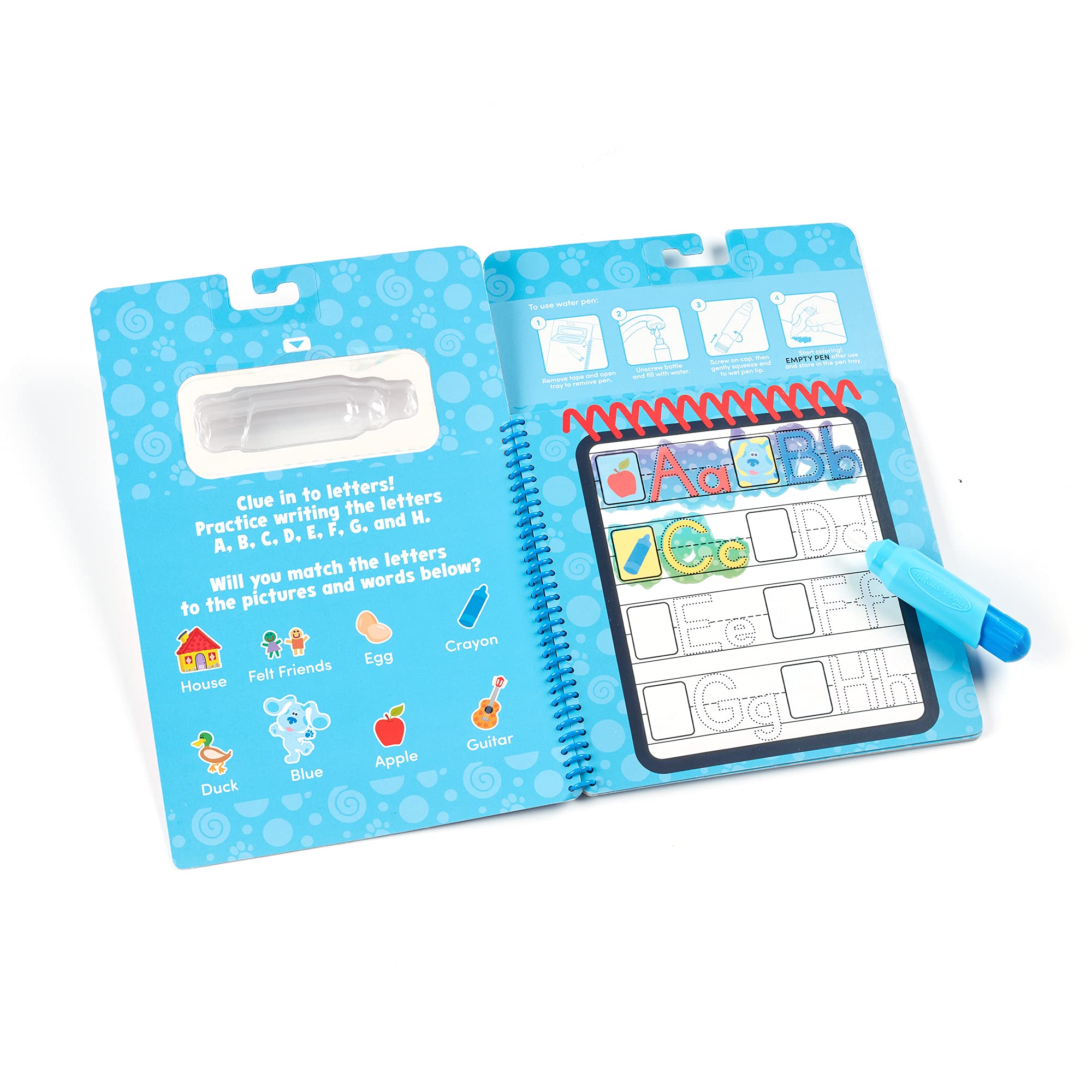 Melissa & Doug Blues Clues & You! Water Wow! Alphabet Water Reveal Travel Activity Pad - Reusable Learning & Fun for Kids On-the-Go