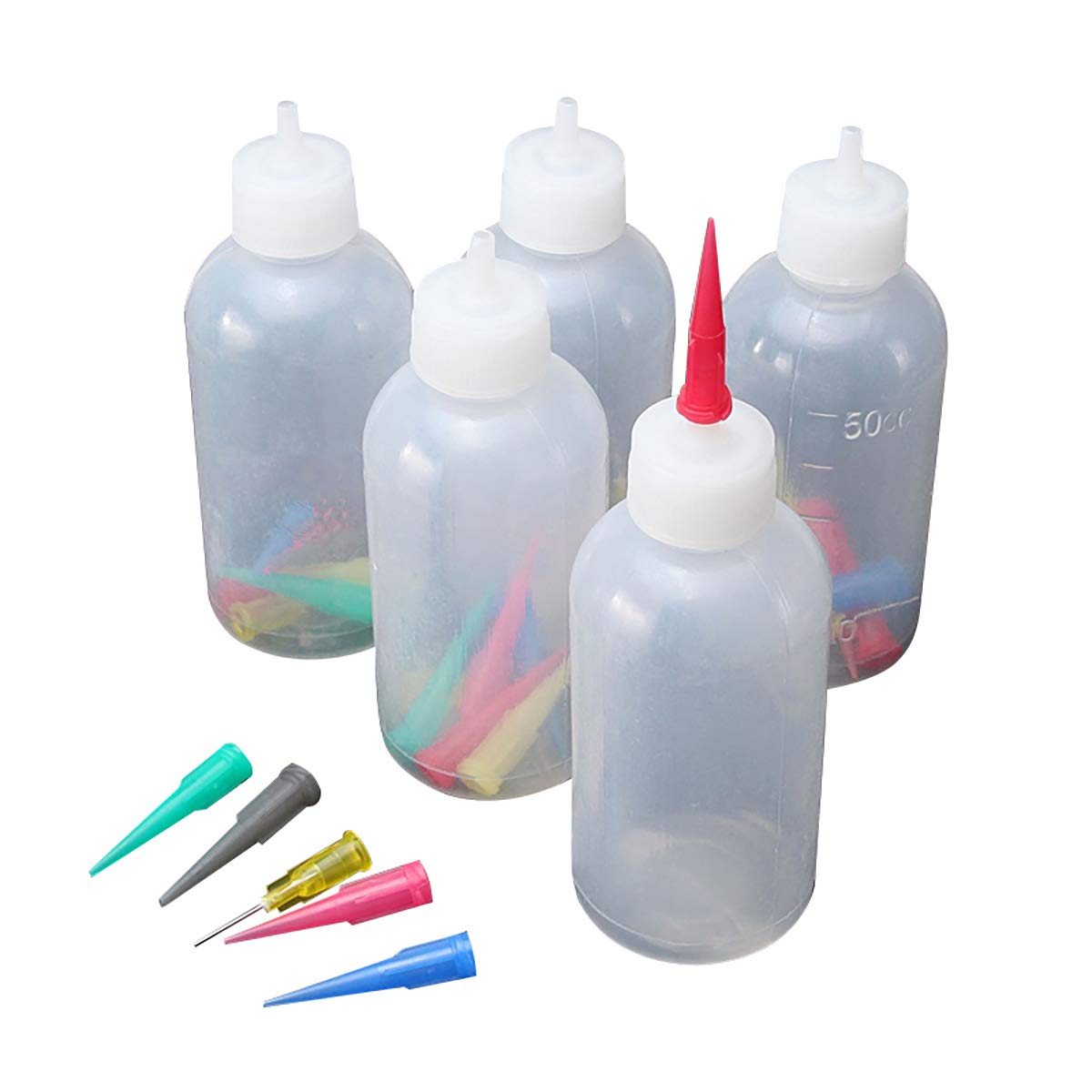 ECYC 5-Piece Jam Painting Squeeze Bottles with Precision Nozzles - 1.8 oz Baking & Pastry Decorating Tools for Cake Icing, Cookie Decorating, and DIY Art Projects
