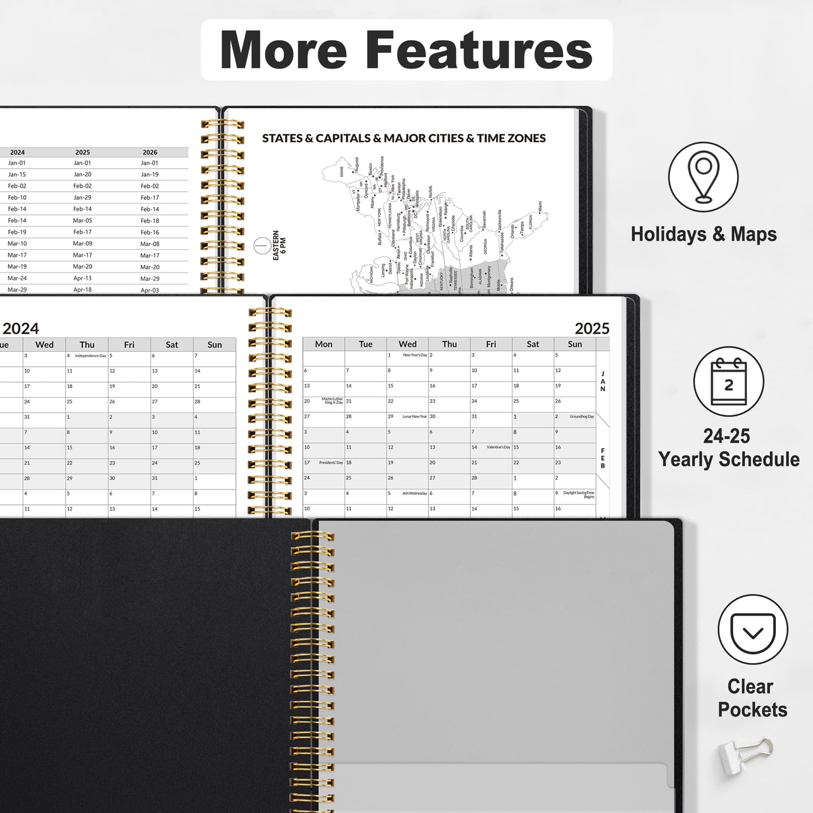 **SUNEE 2024-2025 Academic Planner - 17 Month Appointment Book (8.5