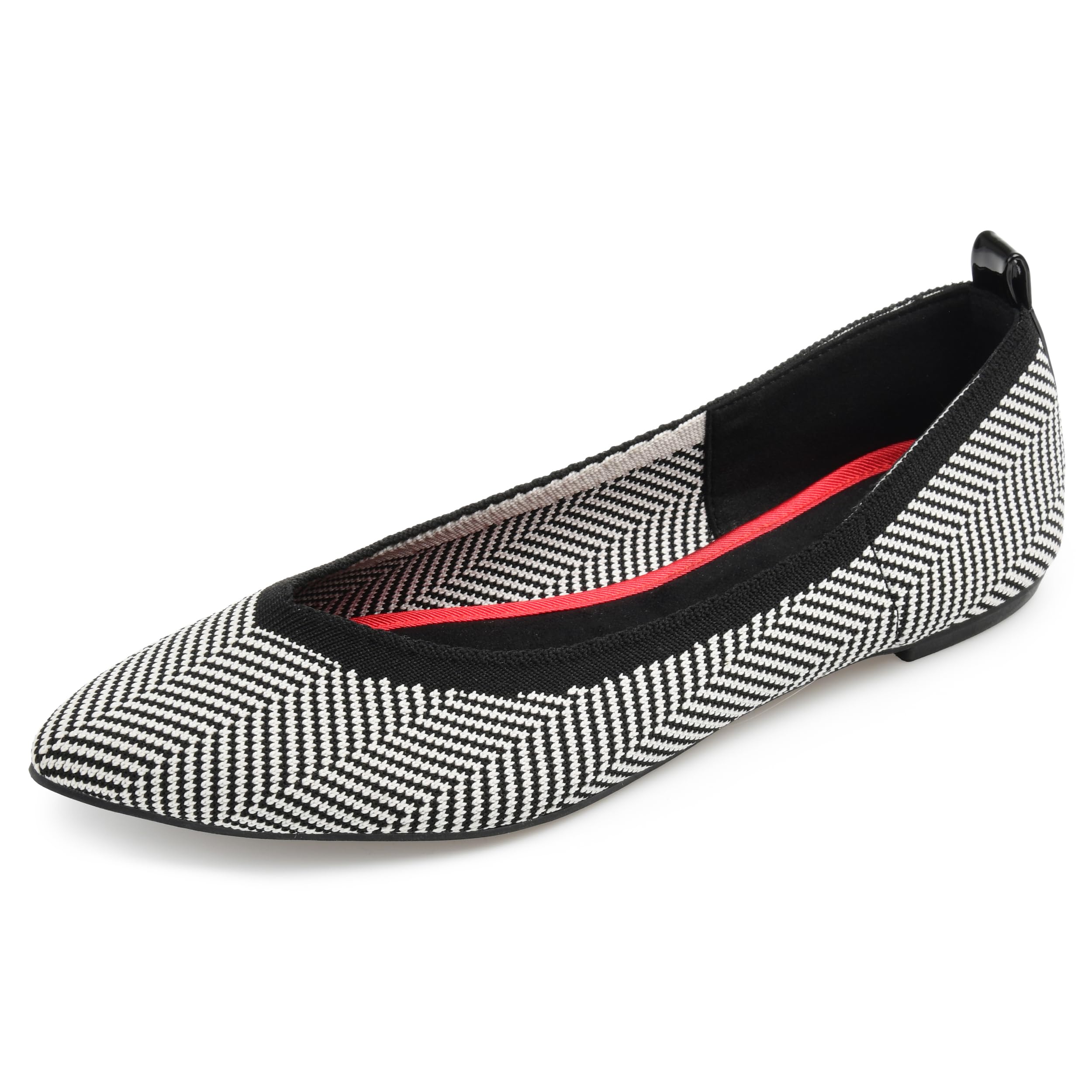 Journee Collection Women's Comfortable Ballet Flats - Lightweight Slip-On Shoes for Work, Travel & Everyday Wear
