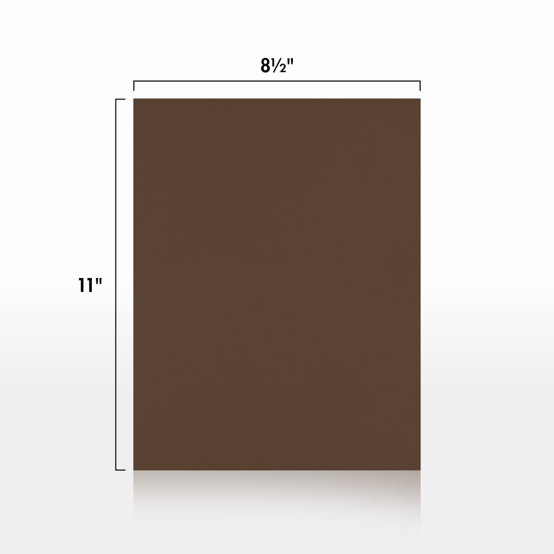Premium Chocolate Brown Cardstock Paper - 8.5