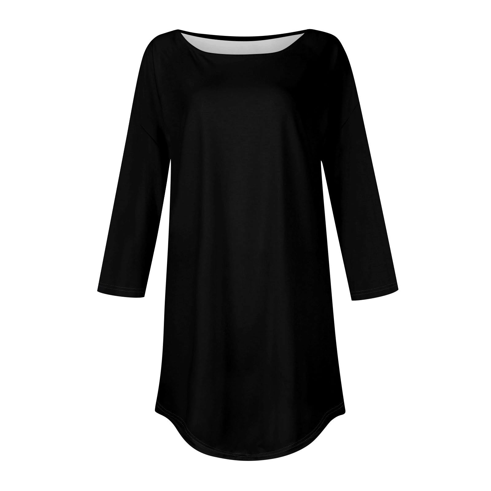 Trendy Women's 3/4 Sleeve Graphic T-Shirt - Round Neck Loose Fit Casual Blouse, Summer Tunic Top for Ladies | Perfect for Everyday Wear, Office Outfits & Weekend Brunch
