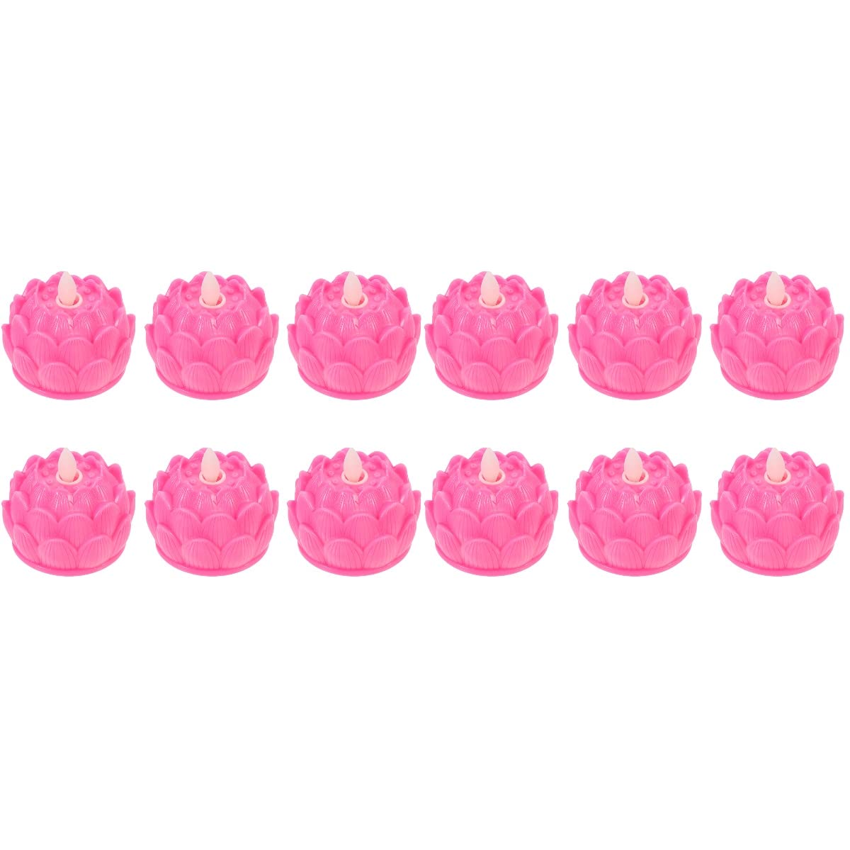 12 Pack LED Buddha Hall Lamp - Lotus Design Blessing Light for Home, Temple, Meditation Room | Decorative Lighting for Spiritual Spaces & Yoga Studios