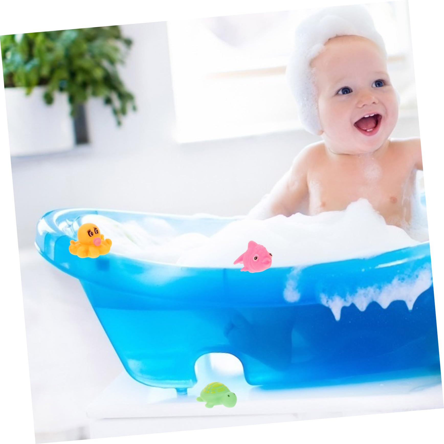 DRESSOOS 10pcs Ocean Animal Pool Float Toys - Water Floating Bath Toys for Toddlers 1-3 Years, Fun Rubber Swimming Pool Toys for Kids - Perfect for Summer Pool Parties, Baby Bath Time & Backyard Water Play