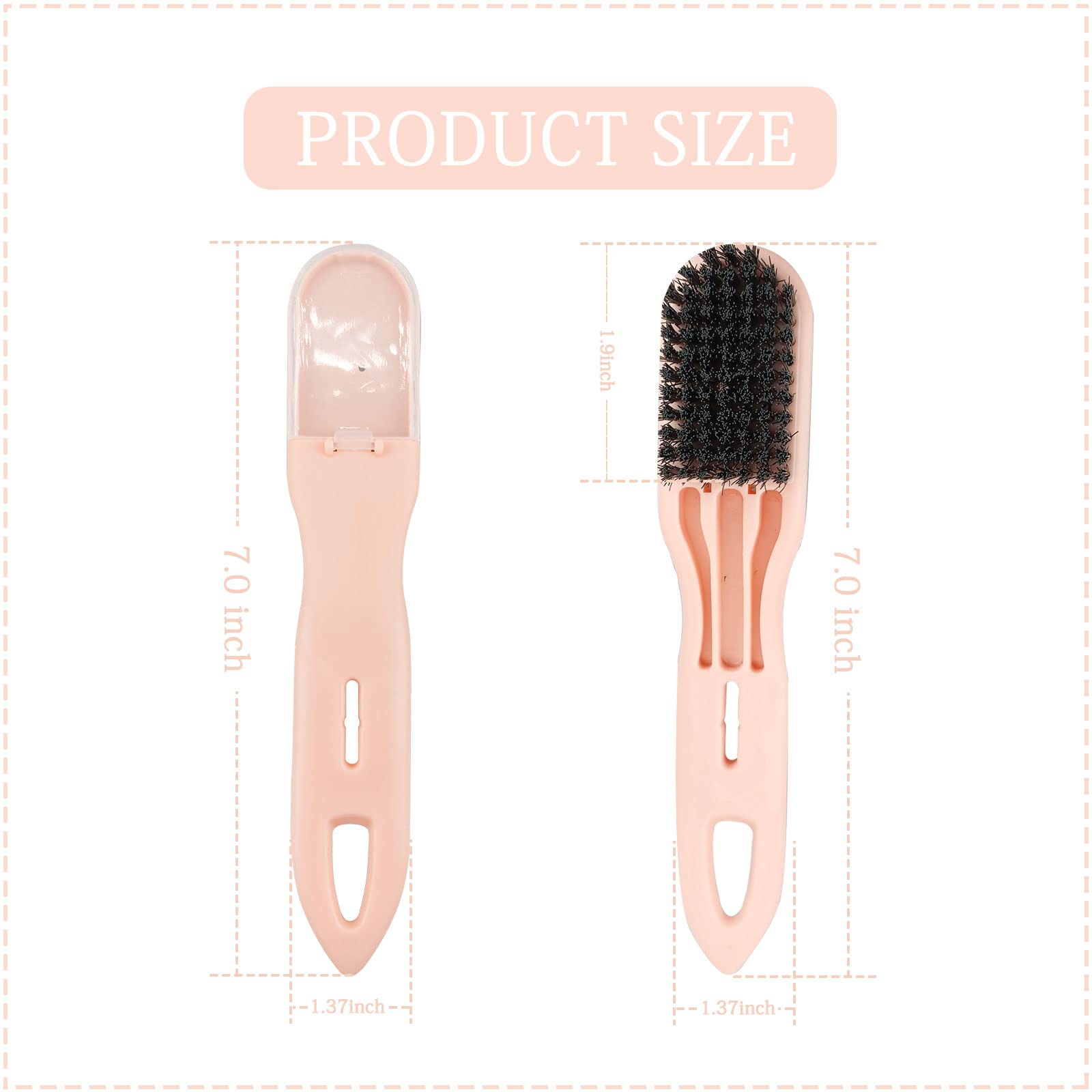 WishLotus Multi-Functional Cleaning Brush - Soft Bristle Shoe Brush, Laundry Brush & Clothes Scrubber with Handle & Detergent Dispenser (Pink) | Perfect for Shoes, Garments, Household Cleaning & Pet Care