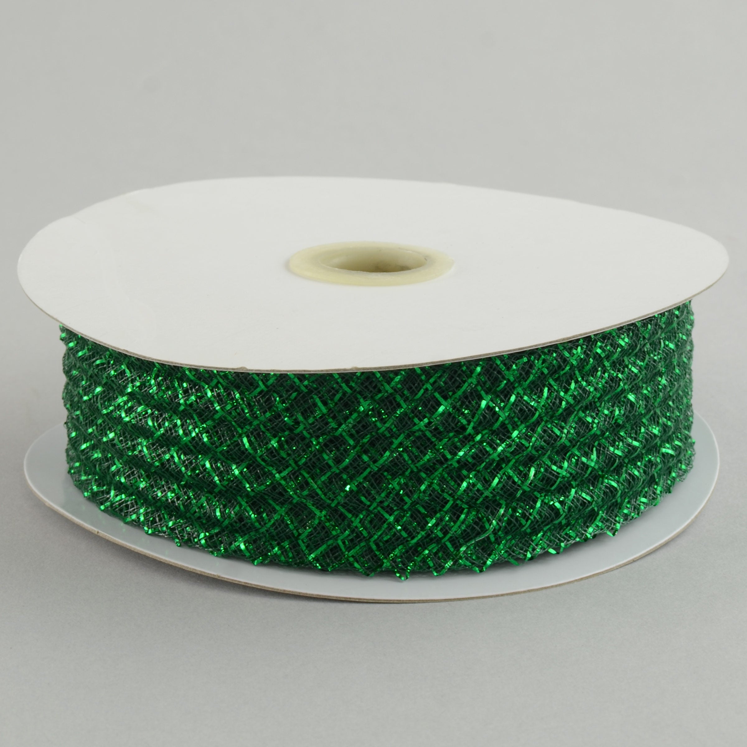 1.5 Inch Deco Flex Mesh Ribbon - Metallic Emerald Green Ribbon for Gift Wrapping, Crafts, Party Decorations (30 Yards) - Perfect for Christmas, Weddings, DIY Projects