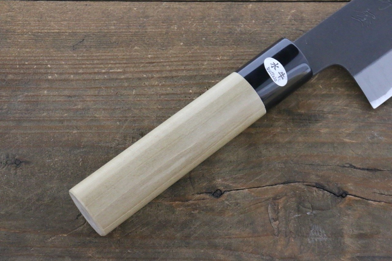 Premium Mutsumi Hinoura White Steel Kurouchi Santoku Knife 165mm - Japanese Chef Knife for Slicing, Dicing & Chopping - Perfect for Home Cooks & Professional Kitchens