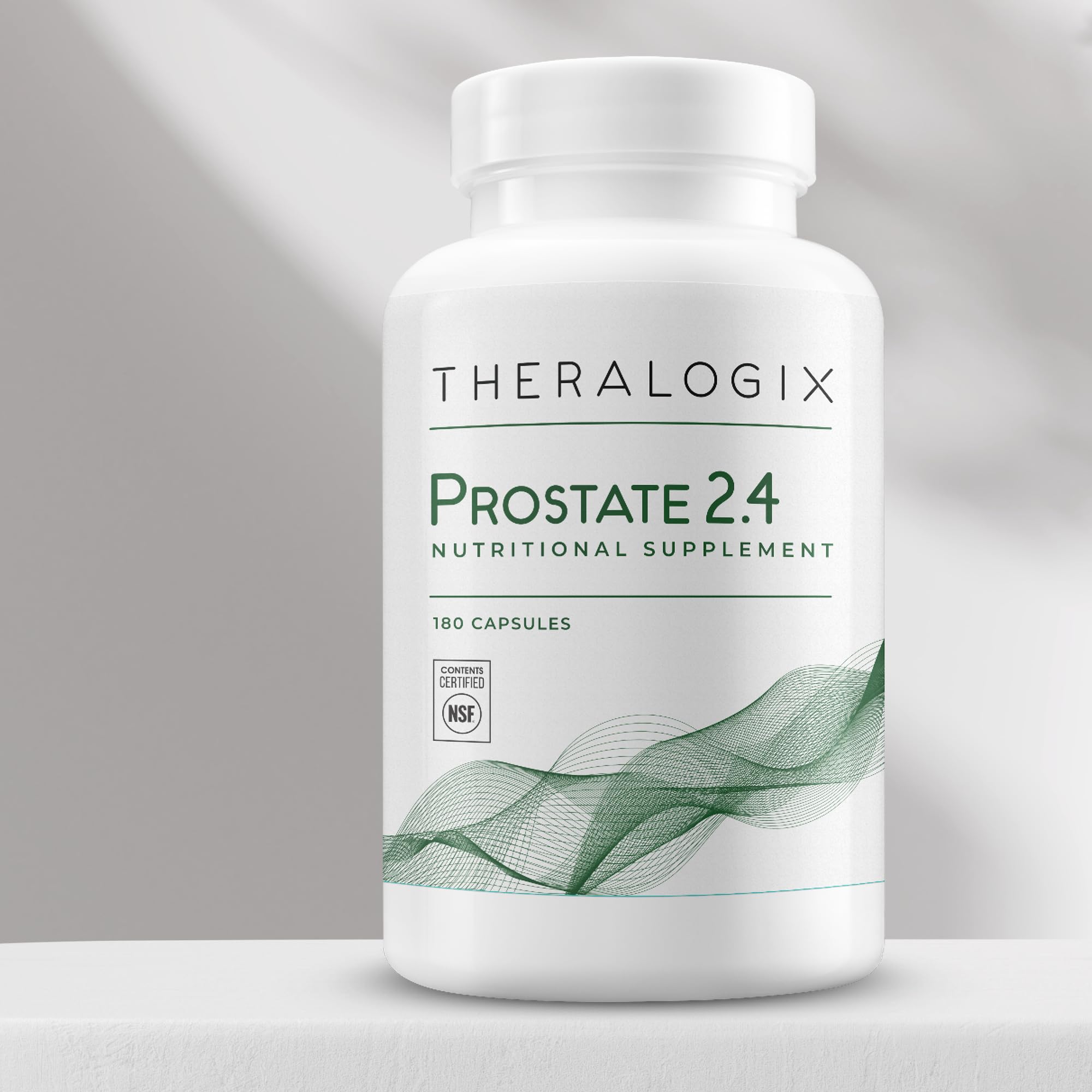 Theralogix Prostate 2.4 Nutritional Supplement for Men - 90-Day Supply (180 Capsules) - Supports Prostate Health with Lycopene, Vitamin D3, Selenium & Vitamin E - NSF Certified - Ideal for Daily Prostate Care & Wellness Routine