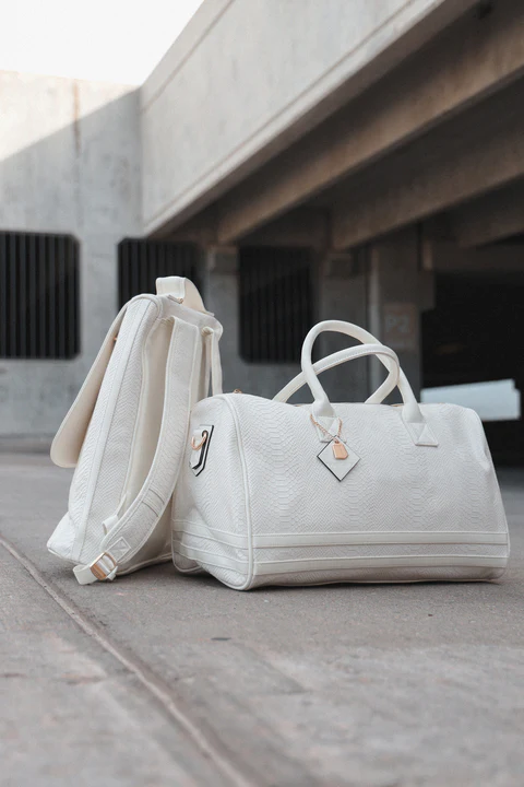 Apollo 1 White Travel Set - Premium Toiletry Bag for Men & Women | Perfect for Vacation, Business Trips & Gym Essentials Organization