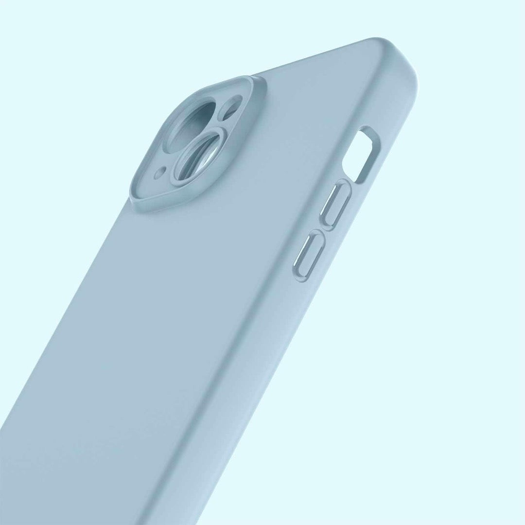 Premium Velvet MagSafe Case for iPhone 15 Plus - Soft Velvet Sky Blue Protective Cover | Slim Fit, Wireless Charging Compatible | Perfect for Everyday Use & Special Occasions