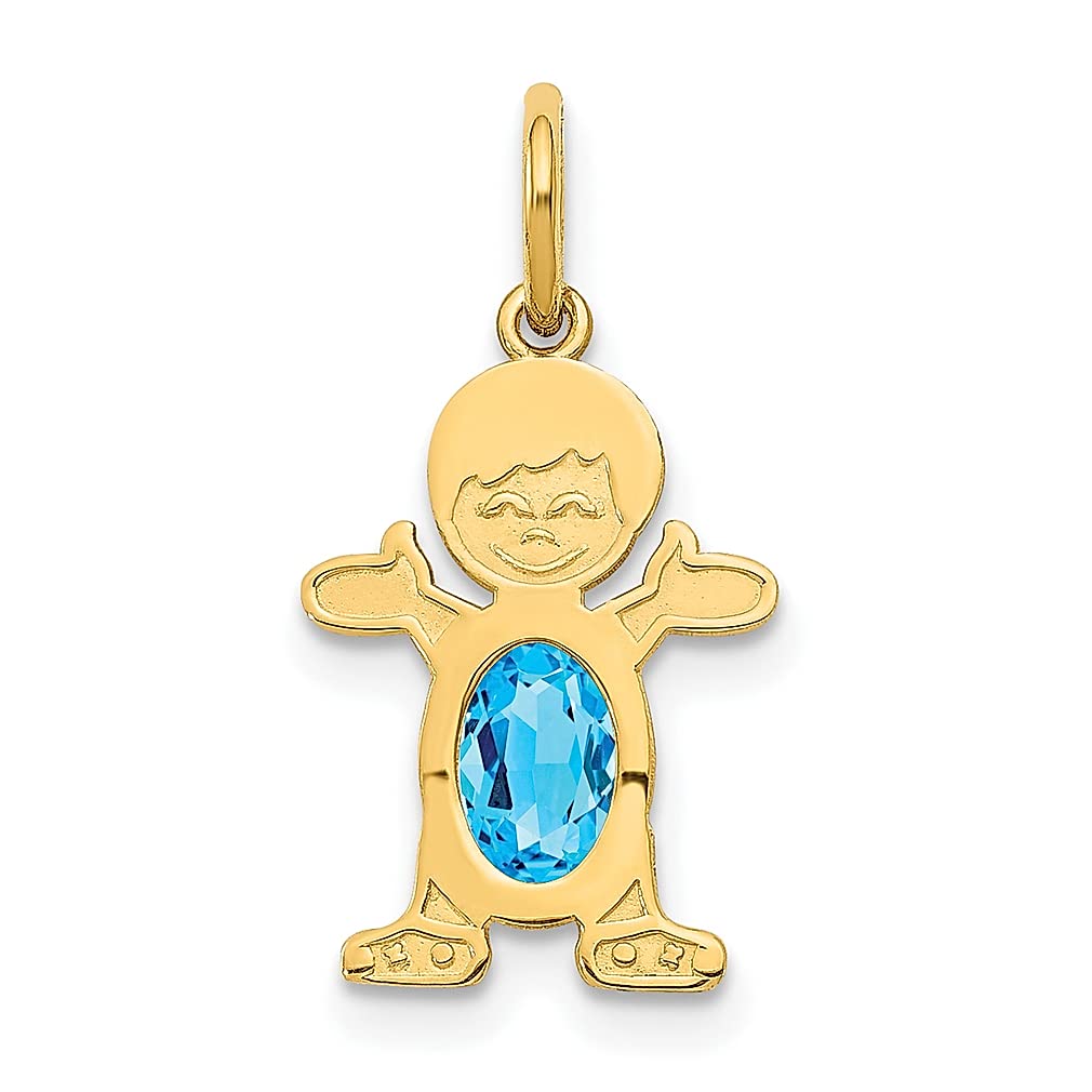 14K Yellow Gold 6x4mm Oval Blue Topaz December Birthstone Necklace Pendant – Elegant Fine Jewelry for Women, Perfect Gift for Her, Mom, or Daughter – Ideal for Birthdays, Anniversaries, Christmas & Special Occasions