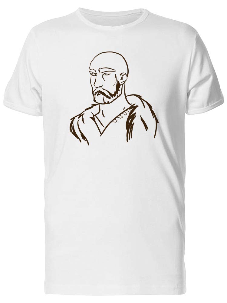 Brave Bald Man Sketch Graphic T-Shirt for Men | Funny & Unique Design | Perfect for Casual Wear, Gifts & Comic Conventions