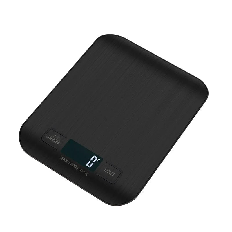 ANYCO Anygleam Precision Digital Kitchen Scale - 5kg/11lb Capacity, Stainless Steel, Black - Perfect for Coffee, Baking, and Food Portioning