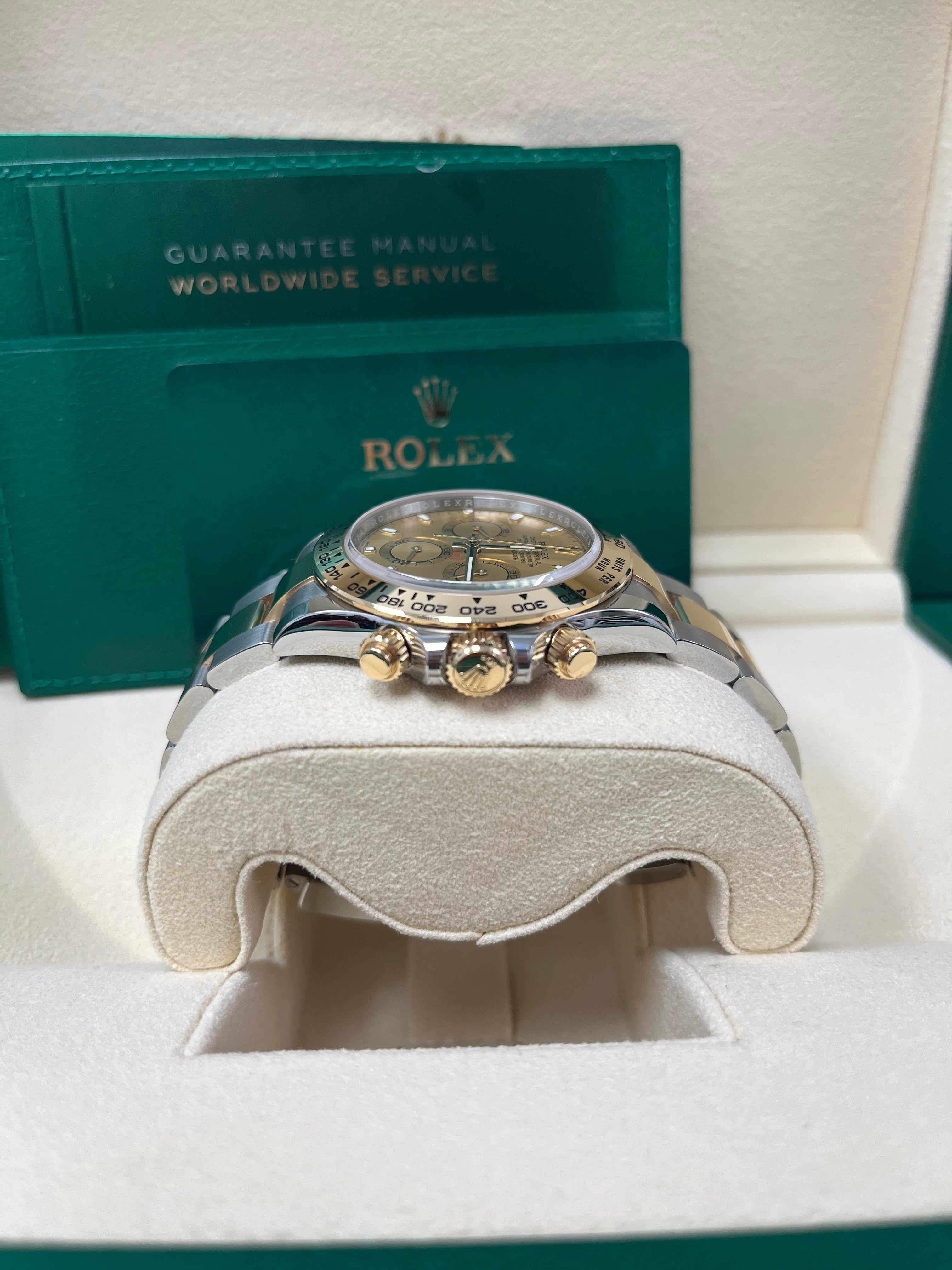Rolex Daytona 40mm Yellow Rolesor Cosmograph Watch - Champagne Index Dial 116503 | Luxury Men's Chronograph Timepiece for Business, Formal Events & Collectors