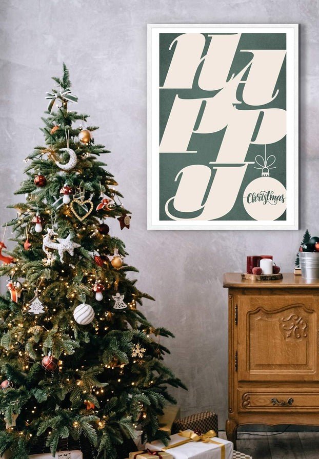 Festive Christmas Typography Print - Holiday Decor, Wall Art, Gift for Home & Office - Perfect for Seasonal Parties, Gifts & Festive Decorations