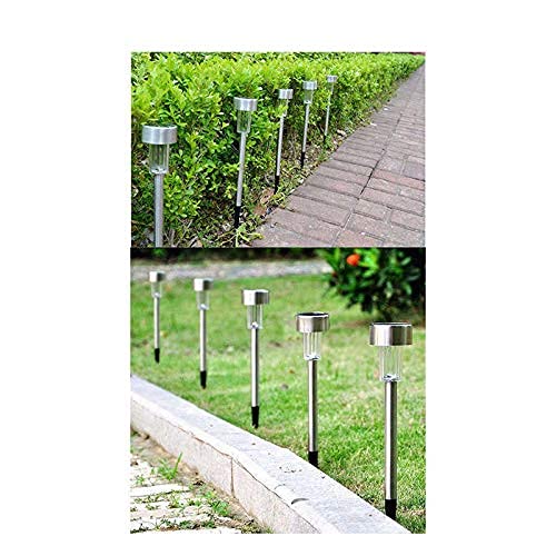 Ubersweet® 5-Pack Solar LED Lawn Lights - Waterproof Outdoor Landscape Spotlights for Garden, Pathway, Yard, and Patio Decoration | Energy-Efficient Solar Panel Spike Lights for Nighttime Illumination