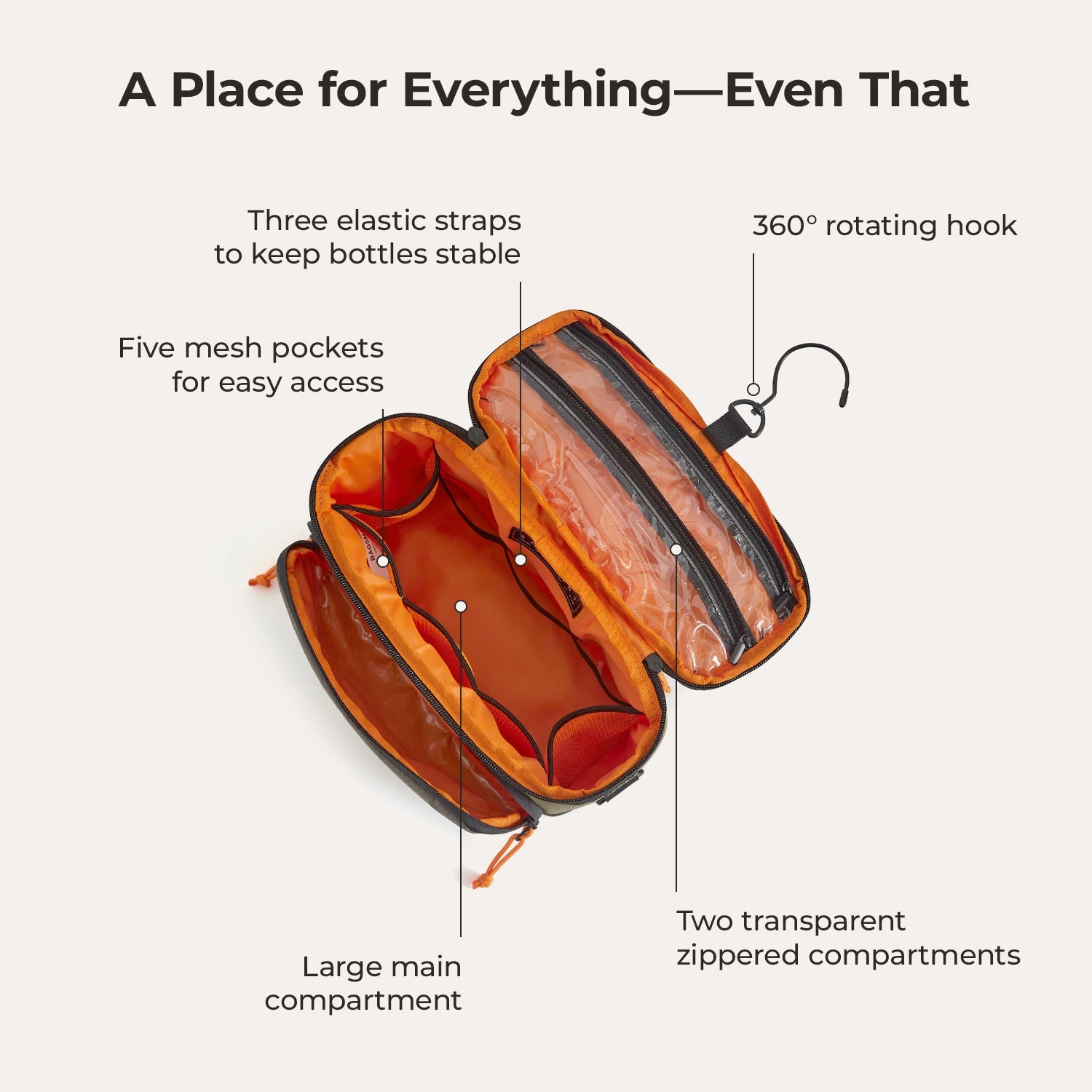 Blast 4.5L Hanging Toiletry Bag for Travel - Waterproof Cosmetic Organizer with Multiple Pockets for Bathroom Essentials | Perfect for Camping, Gym & Business Trips