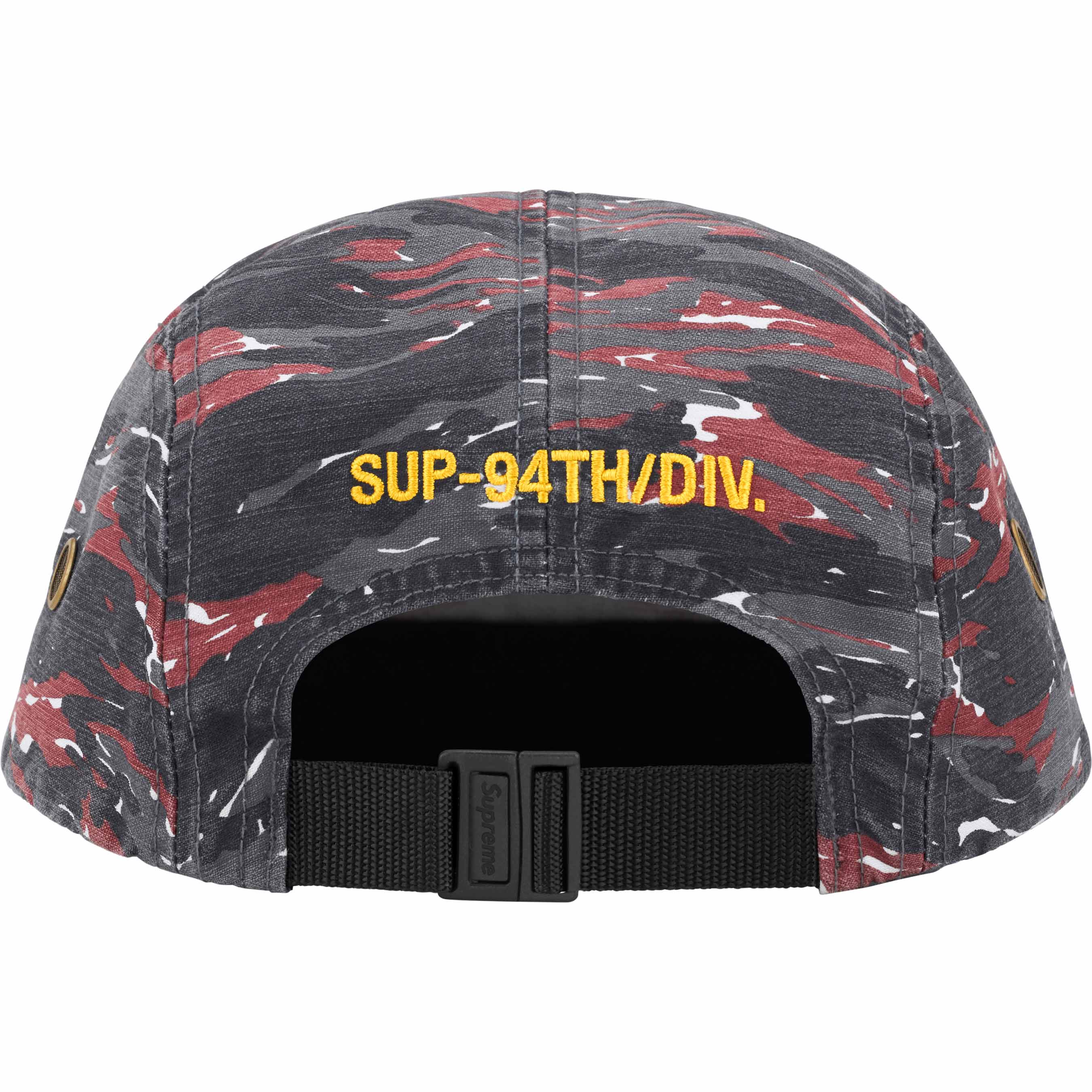 Supreme Military Camp Cap - Red Tiger Camo Design - Adjustable Snapback Hat for Men & Women - Perfect for Outdoor Adventures, Streetwear Fashion, and Urban Lifestyle