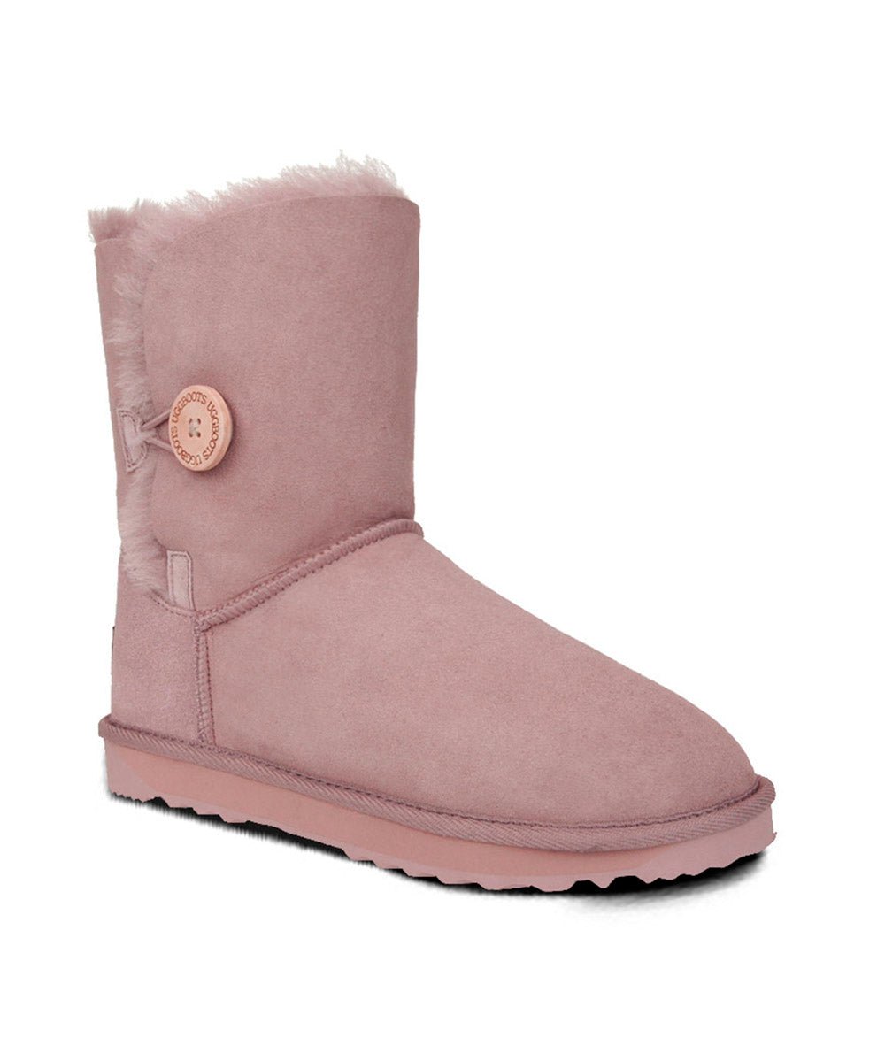 Women's UGG Premium Short Button Boots - Warm Winter Snow Boots for Women | Cozy & Stylish Ankle Boots for Cold Weather, Outdoor Activities & Casual Wear