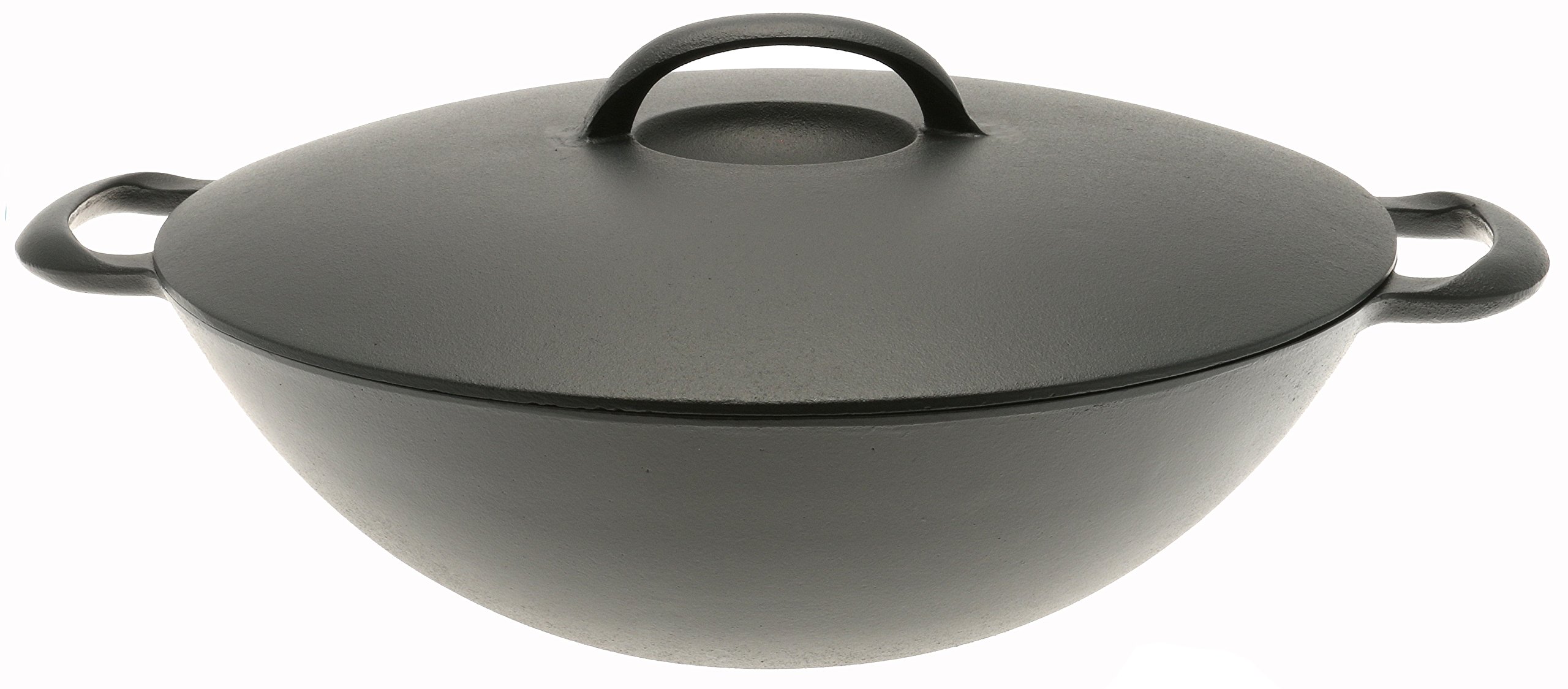 Best Iwachu Cast Iron Wok with Lid - 12 Inch Japanese Carbon Steel Skillet for Stir Fry, Deep Frying & Cooking - Pre-Seasoned Black Wok Pan for Gas, Electric & Induction Stovetops - Perfect for Asian Cuisine, Home Kitchen & Restaurant Use