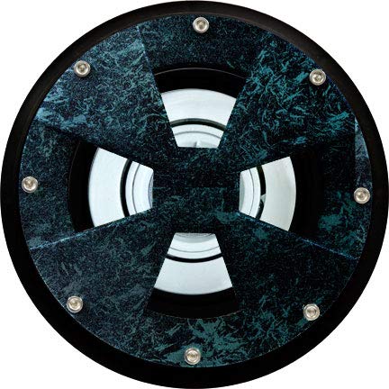 LV307-LED9-VG-SLV 9W LED PAR36 Well Light with Driveover Cover - 12V Low Voltage Landscape Lighting for Gardens, Pathways & Driveways (Verde Green)