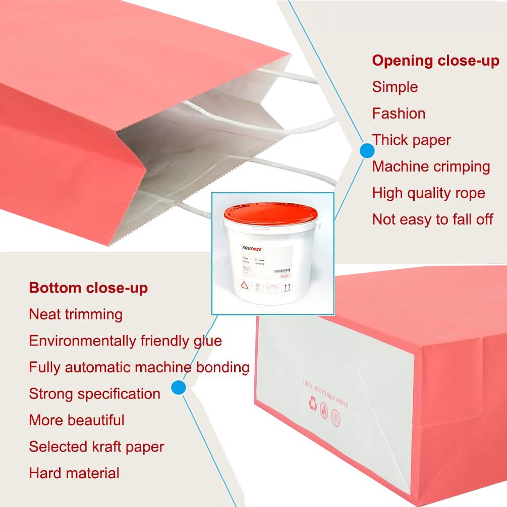 Premium AZOWA Large Kraft Paper Gift Bags with Handles - 10.2
