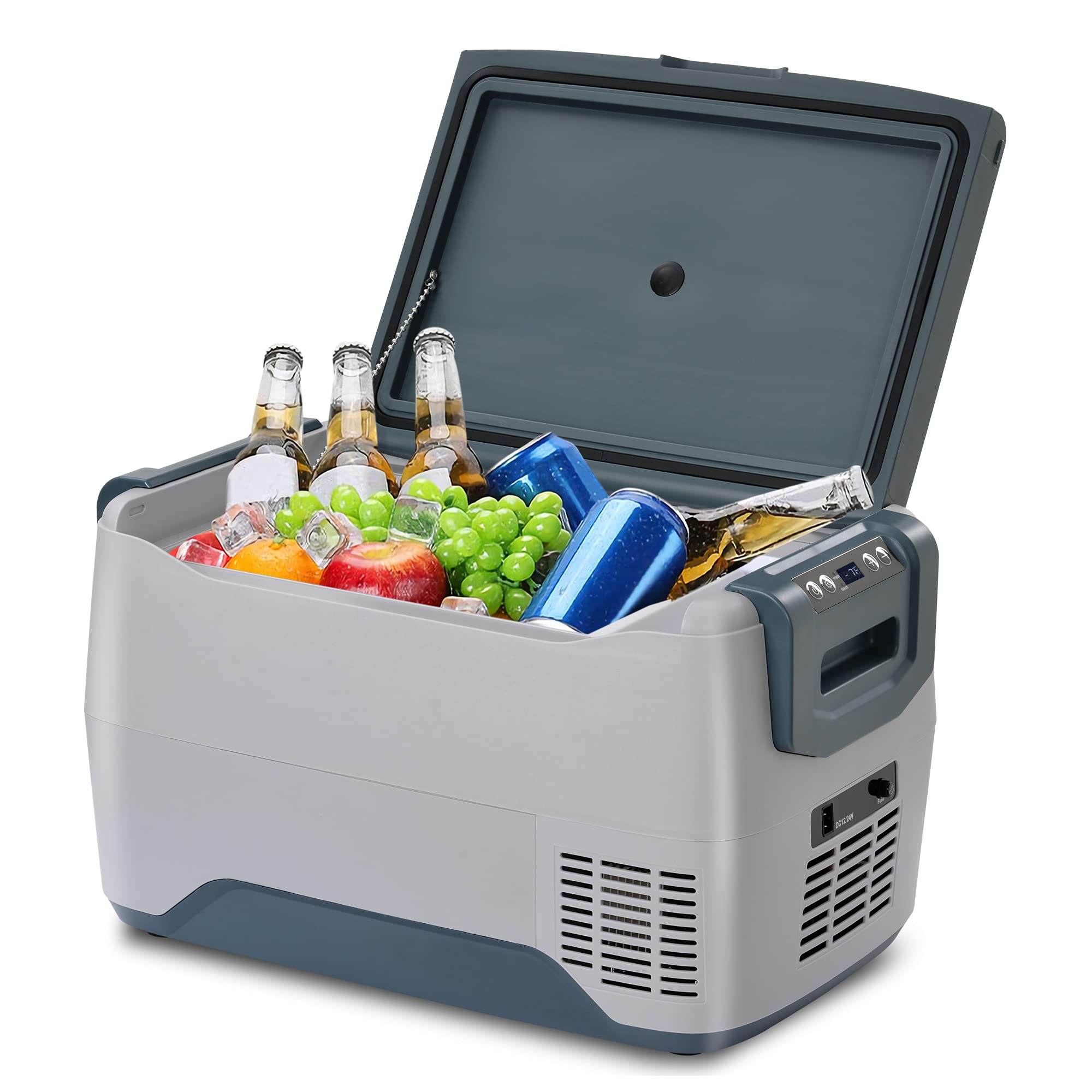 12V/24V Portable Car Fridge Freezer - 18 Quart Compact Travel Refrigerator for Vehicles, Trucks & RVs | Perfect for Camping, Road Trips, Beach Picnics, Fishing & Outdoor Adventures | DC Powered Cooler with Fast Cooling Technology