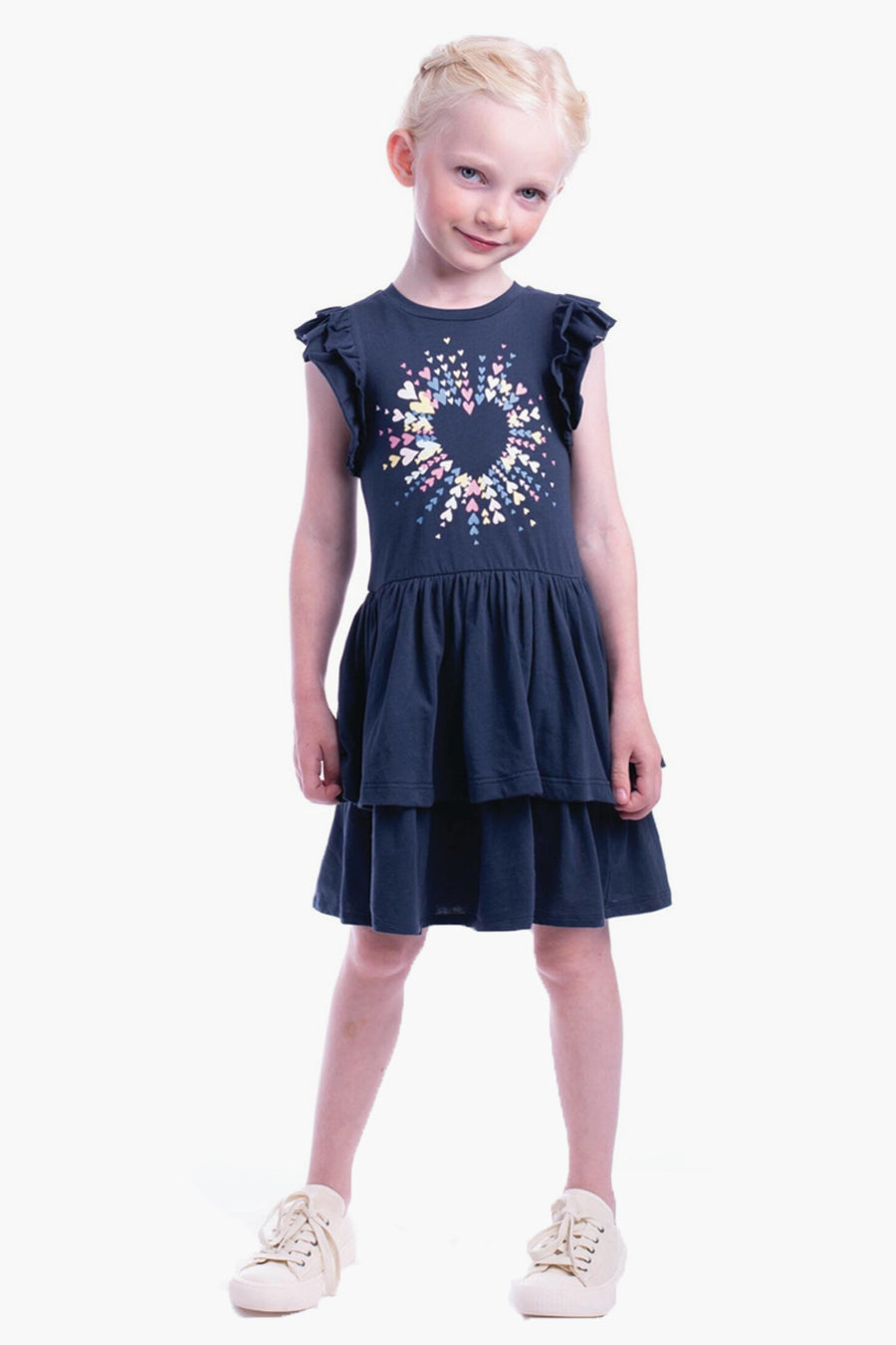 Imoga Nester Heart Girls Dress - Cute Floral Summer Dress for Toddler Girls 2-4 Years | Perfect for Birthday Parties, Family Photos & Special Occasions