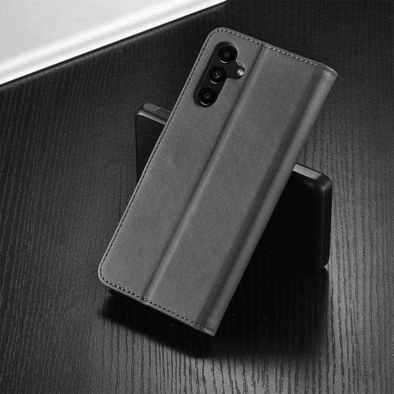 Samsung Galaxy S23 FE Flip Magnetic Wallet Case - Slim Protective Cover with Card Holder & Stand Feature for Everyday Use & Travel