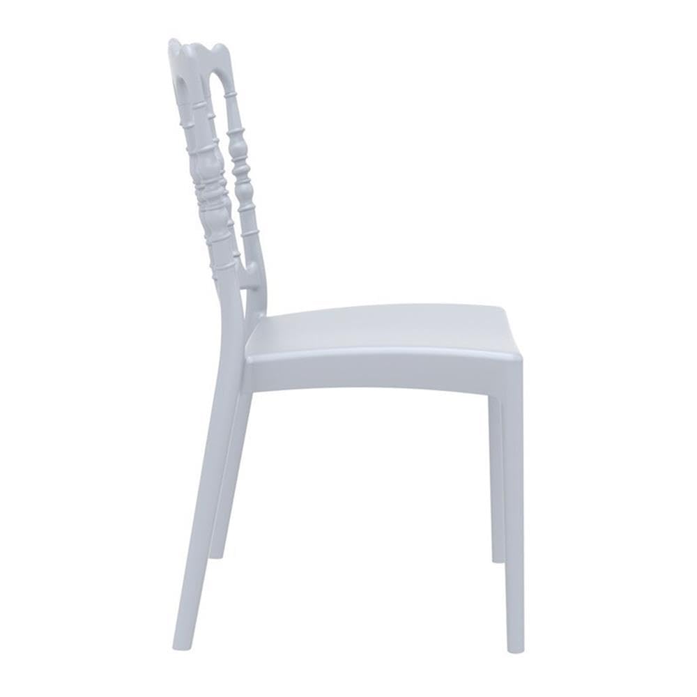 Premium Napoleon Patio Dining Chairs (Set of 2) - Weather-Resistant Silver Aluminum Outdoor Chairs for Garden, Poolside & Backyard Relaxation