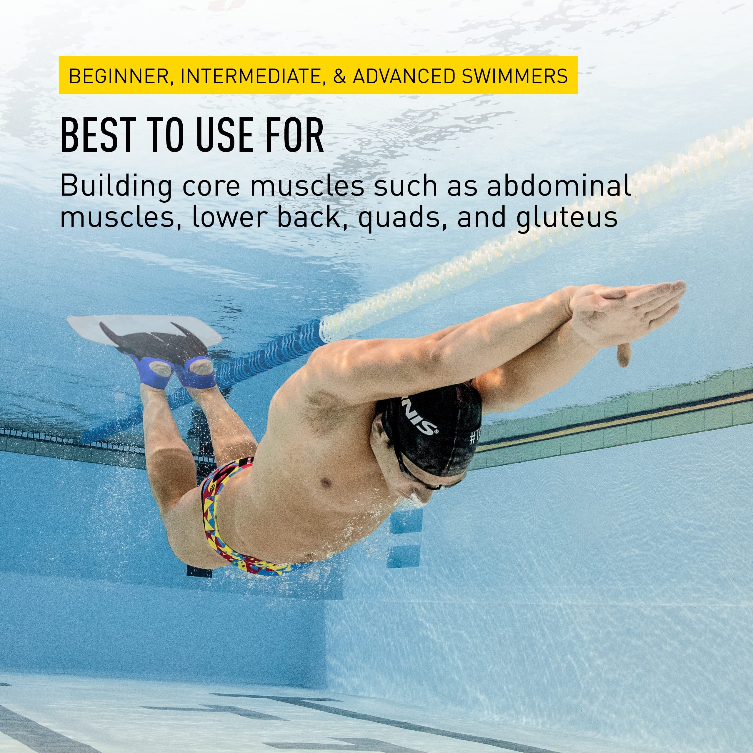 FINIS Shooter Fiberglass Monofin - Improve Swimming Form & Strength - Mermaid Style Swim Fin for Adults - Perfect for Pool Training, Freediving & Mermaid Performances